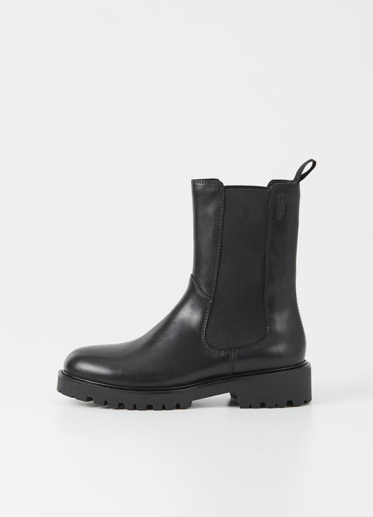 Bottines chelsea en cuir certifié | Noir "kenova black"