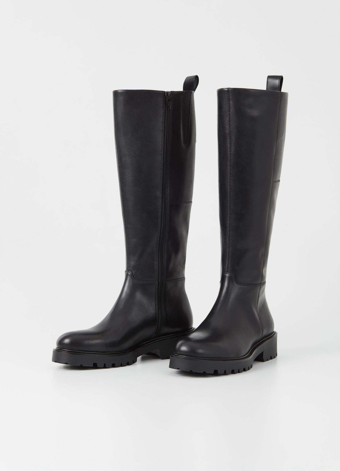 Bottes hautes en cuir certifié | Noir 'kenova black'
