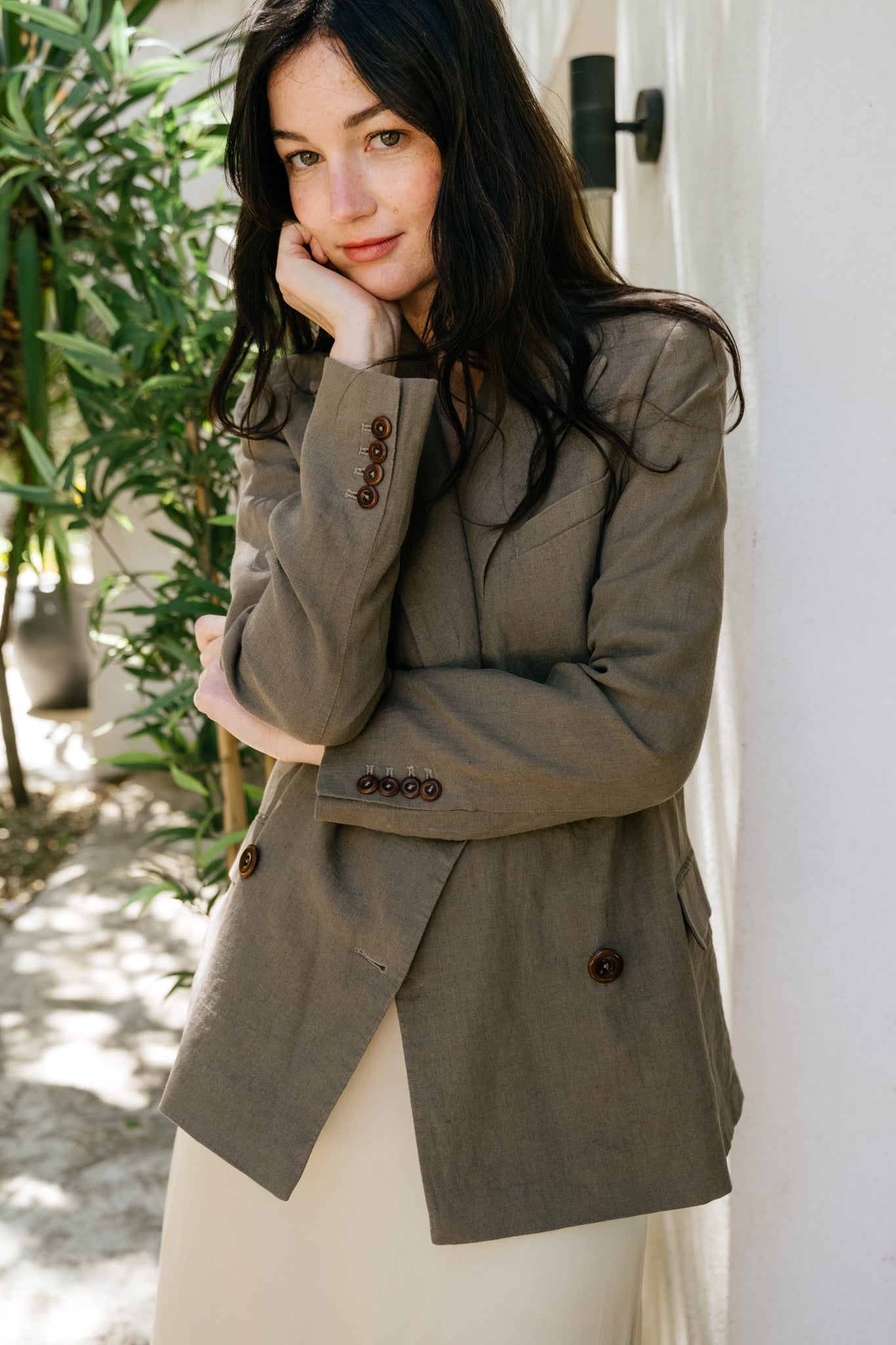 Blazer en lin | vert "diana bungee cord"