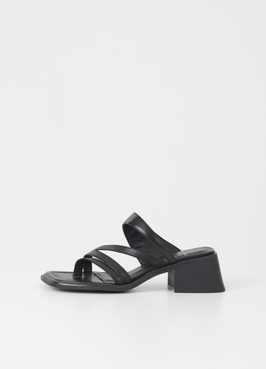 Sandales noires en cuir certifié - ines black