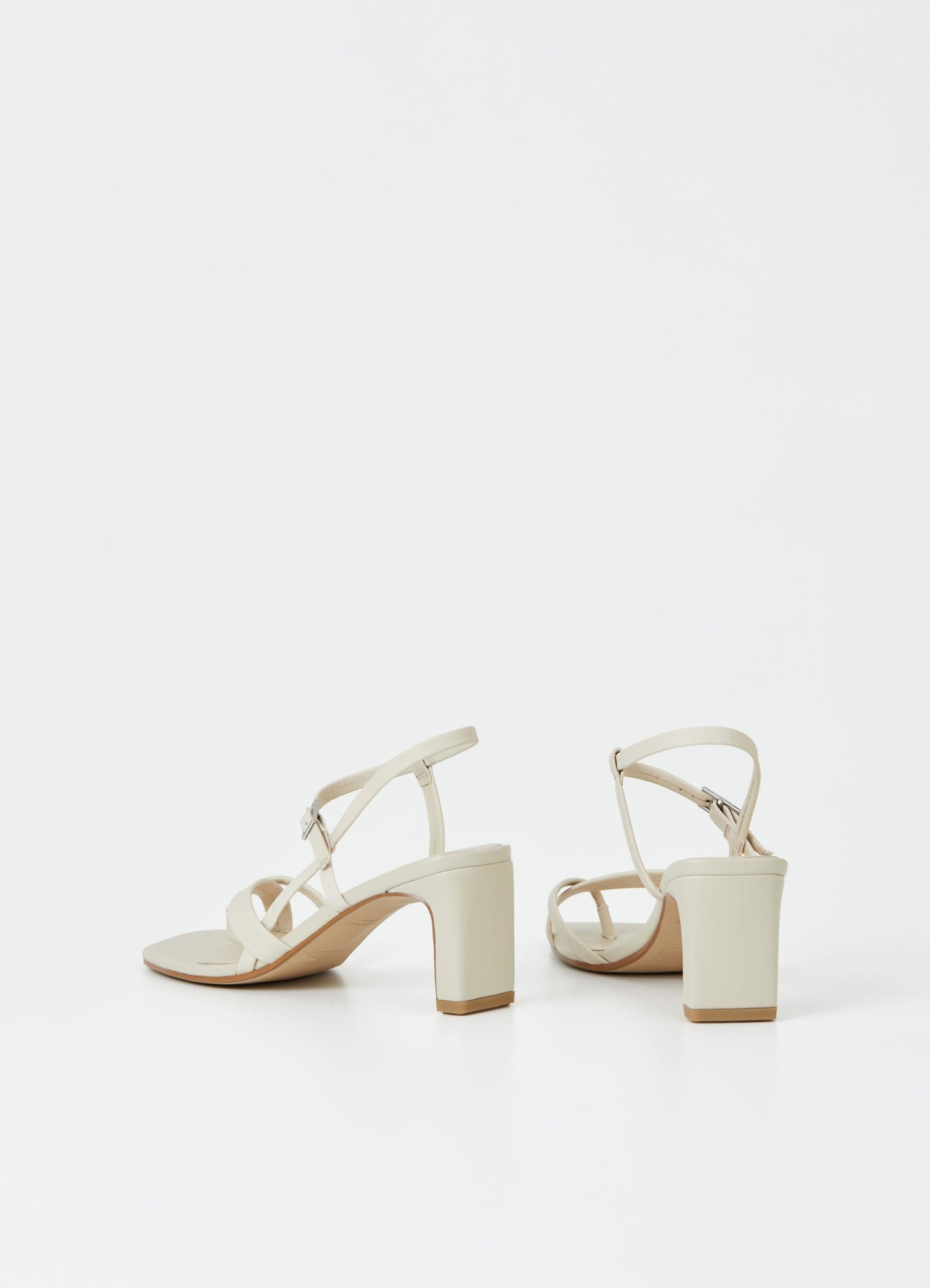 Sandales à talons en cuir certifié | Écru "luisa offwhite"