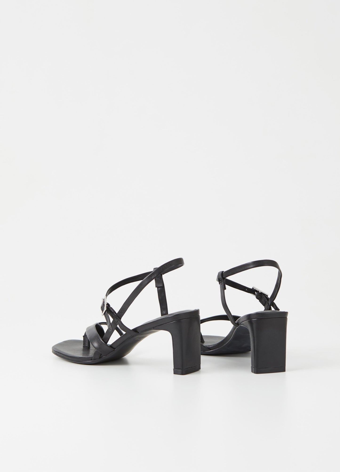 Sandales à talons en cuir certifié | Noir "luisa black"