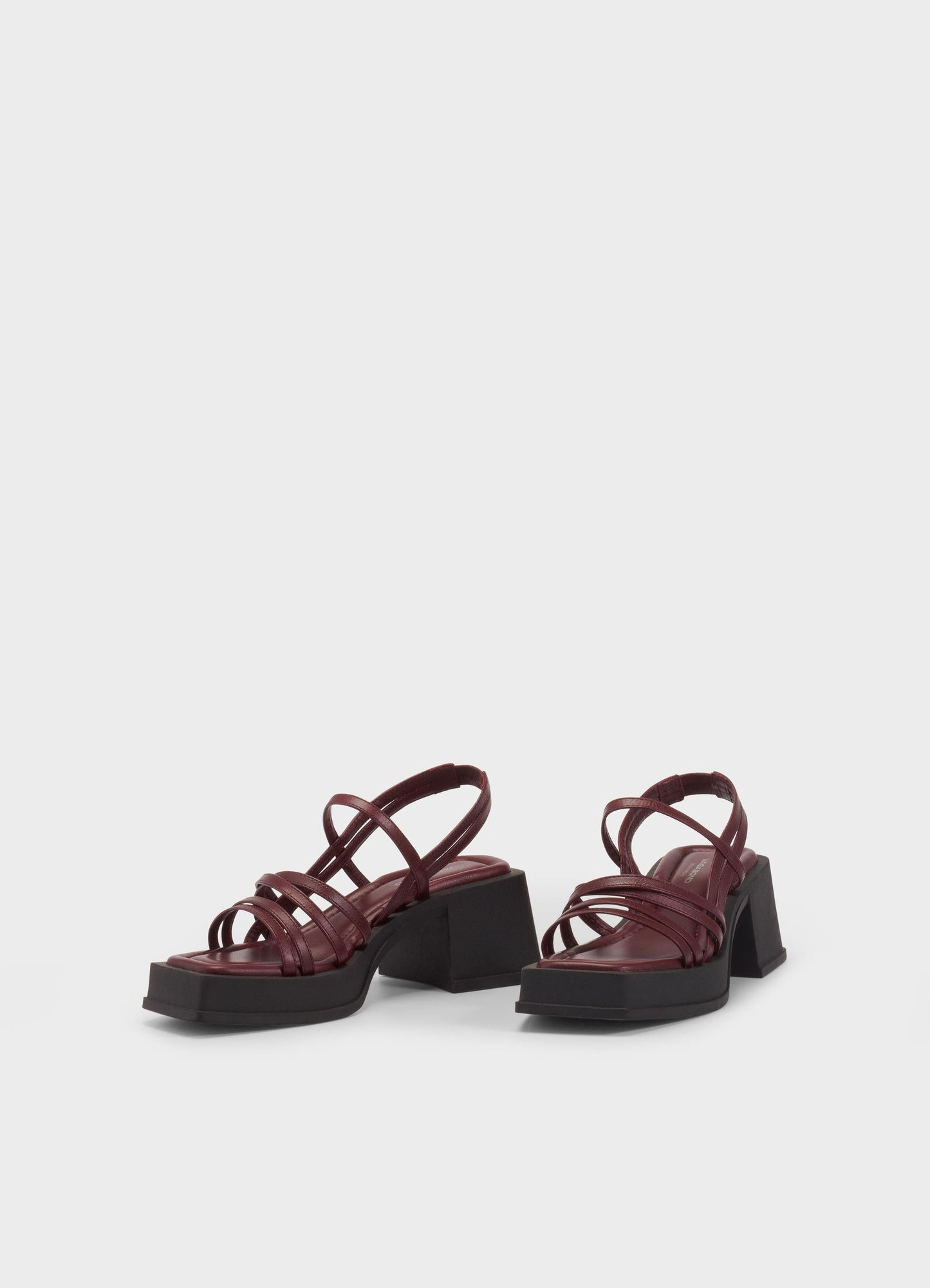 Sandales en cuir chrome free | rouge "hennie - cherry"
