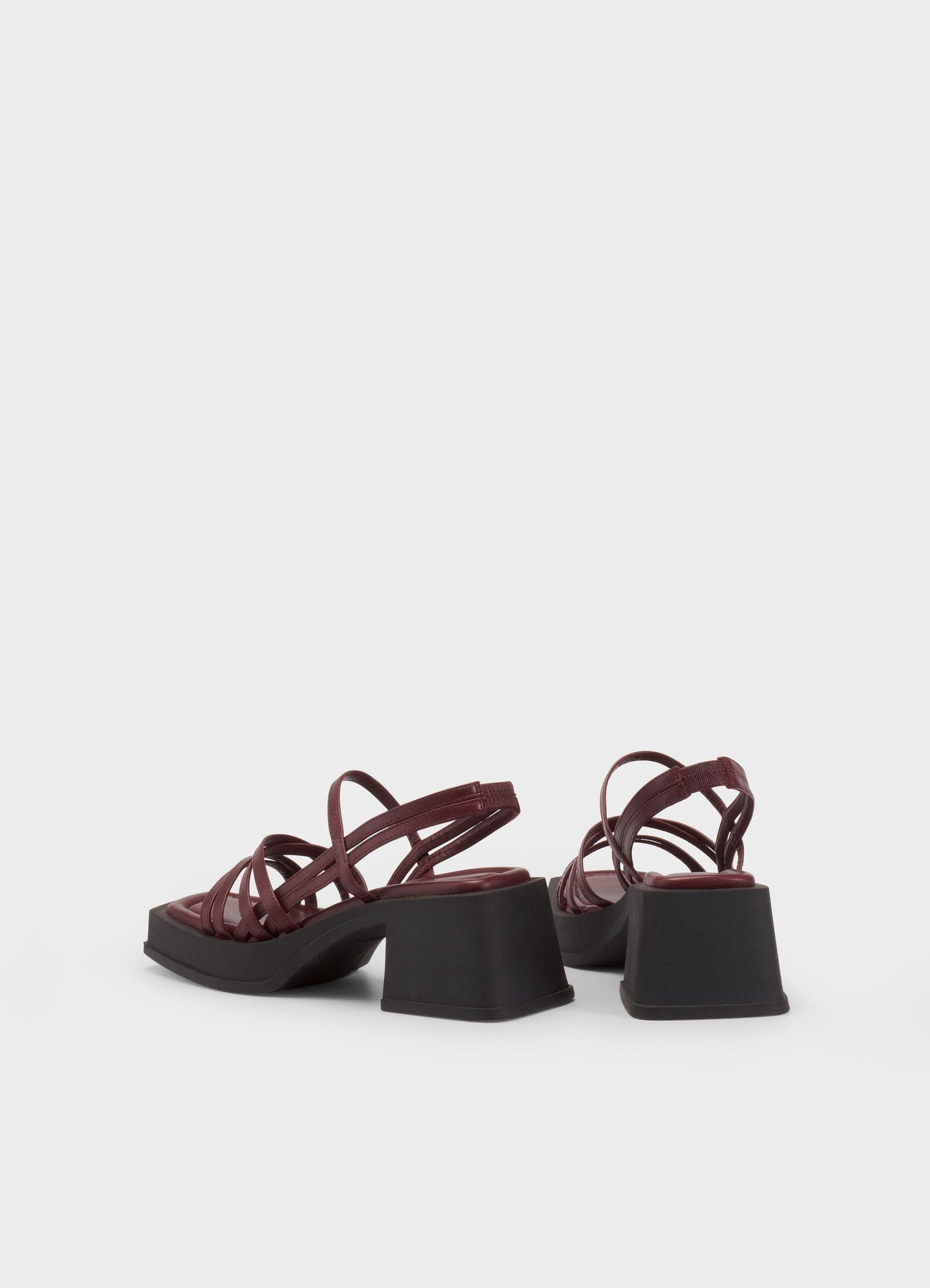 Sandales en cuir chrome free | rouge "hennie - cherry"