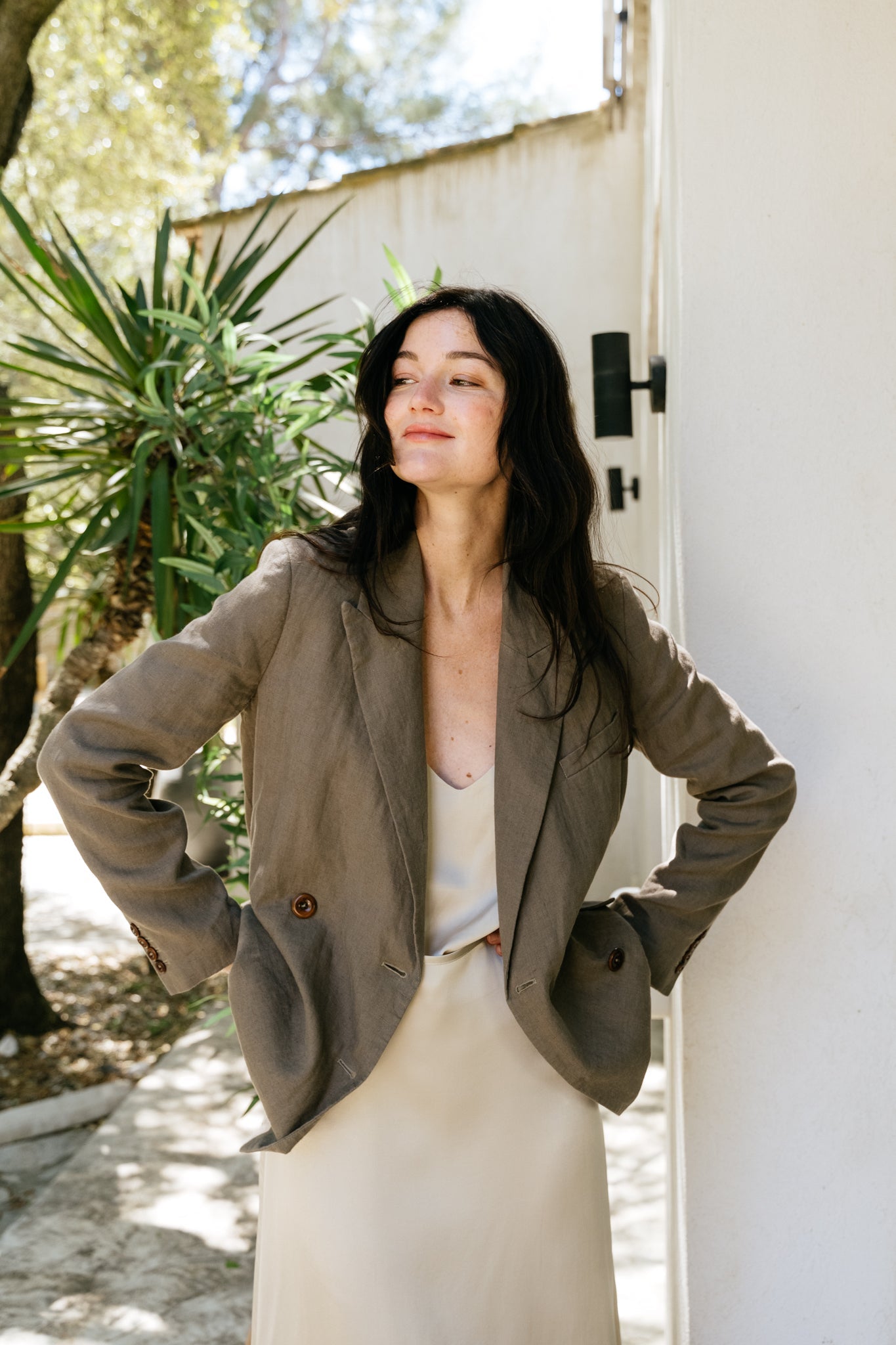 Blazer en lin | vert "diana bungee cord"