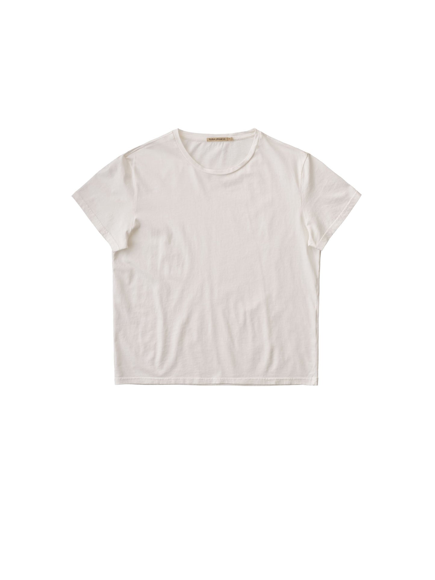 T-shirt ample blanc en coton bio - Lisa Cropped Tee Offwhite