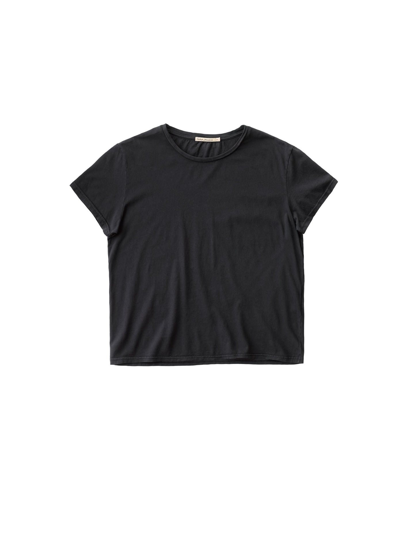 T-shirt ample gris foncé en coton bio - Lisa Cropped Tee Antracite