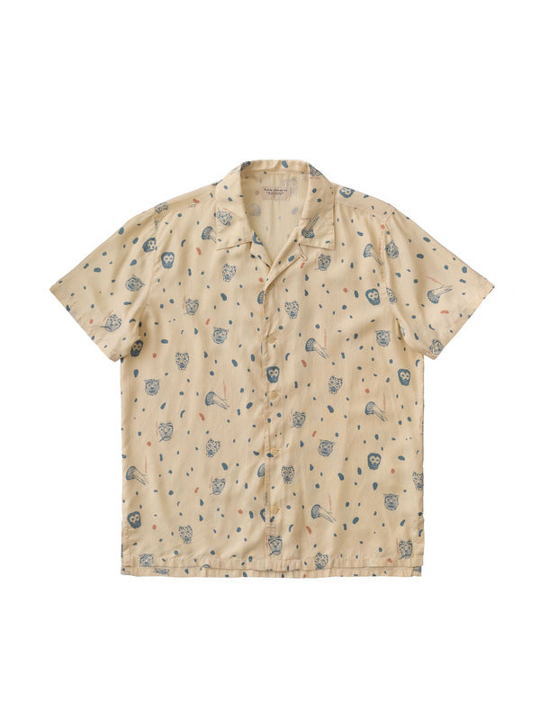Chemise manches courtes à motifs en coton bio - Arvid Misfit