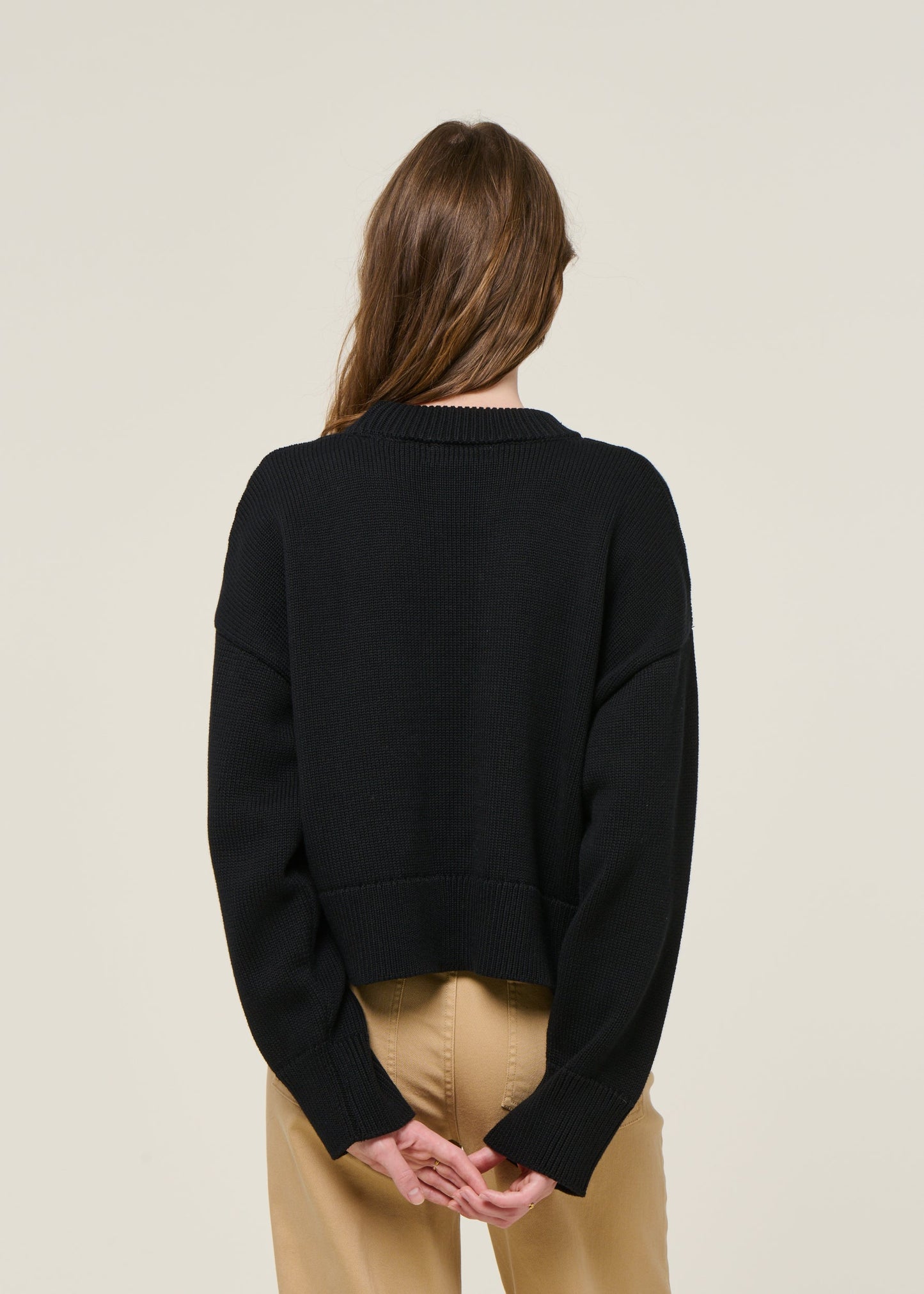 Pull en coton bio | noir "yagmur"