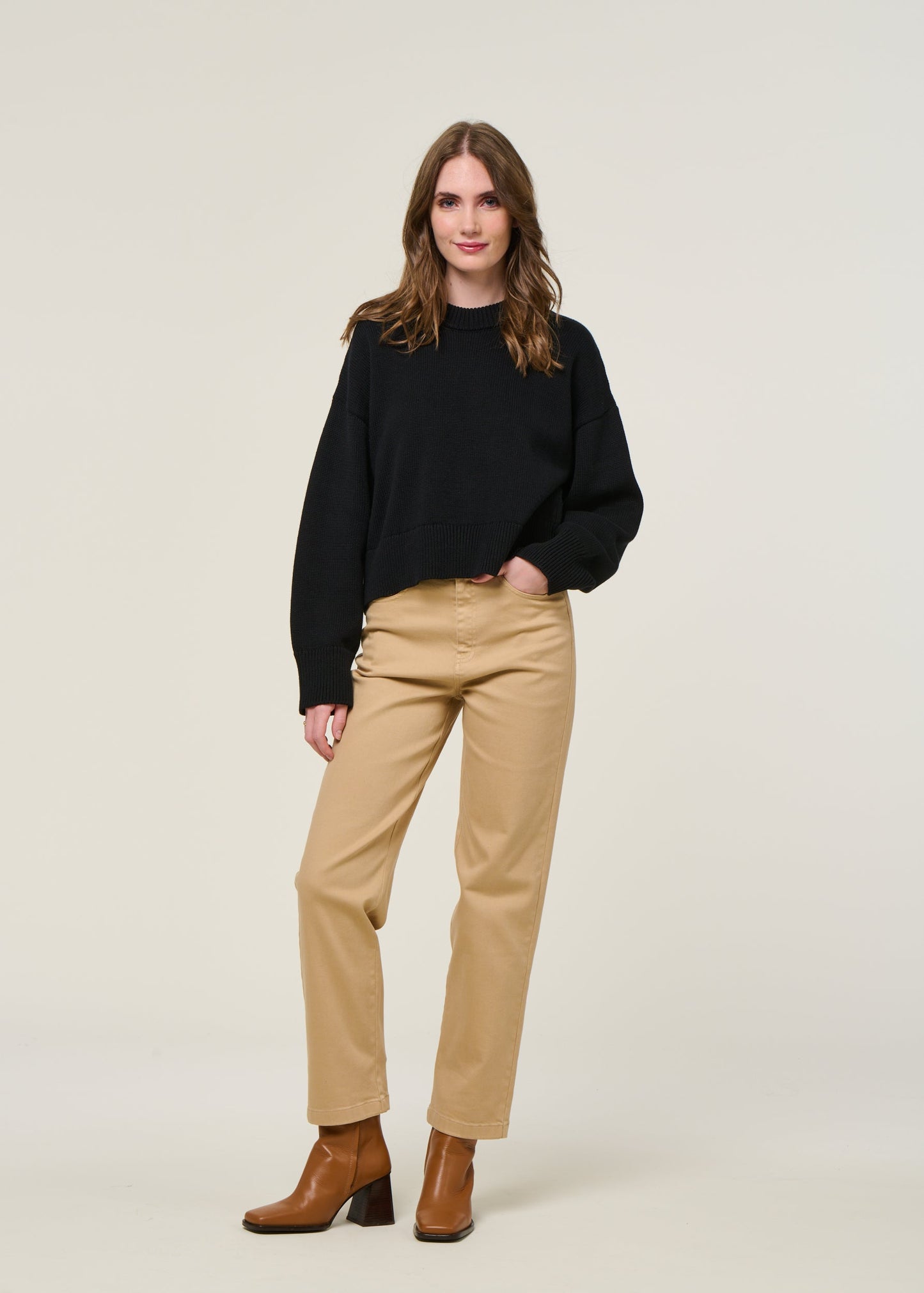 Pull en coton bio | noir "yagmur"