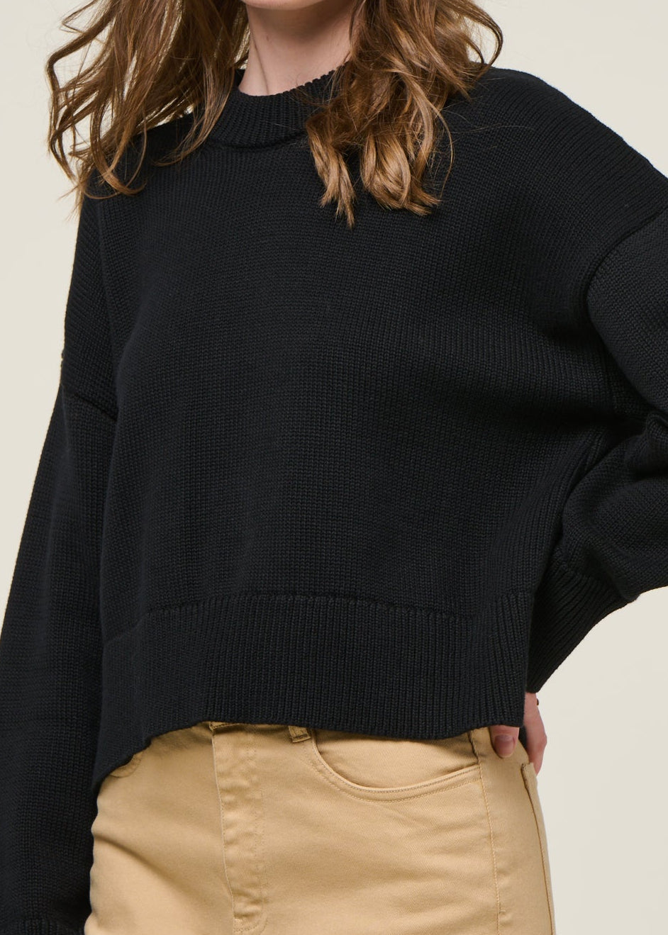Pull en coton bio | noir "yagmur"