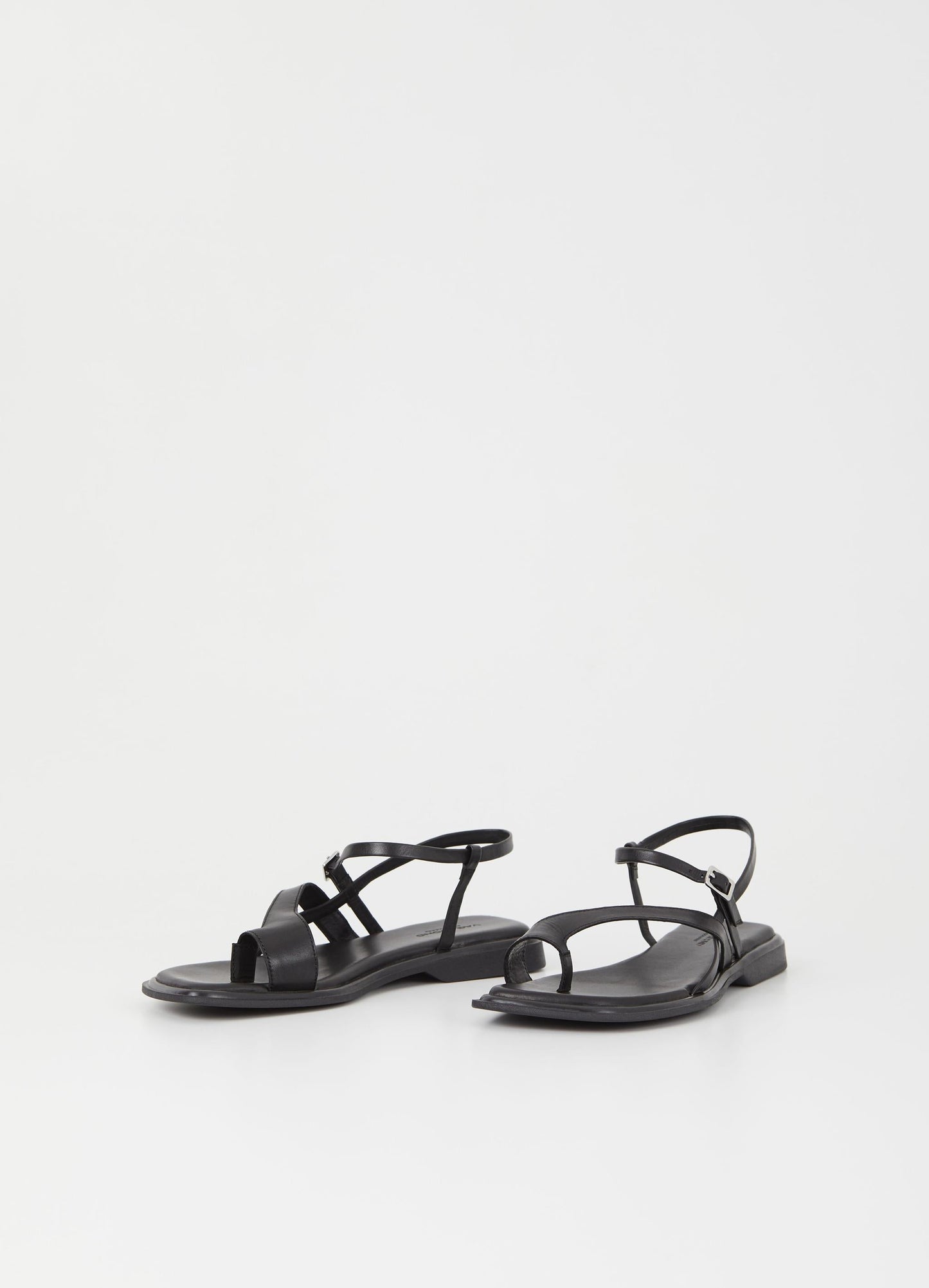 Sandales en cuir certifié | noir "Izzy - black"