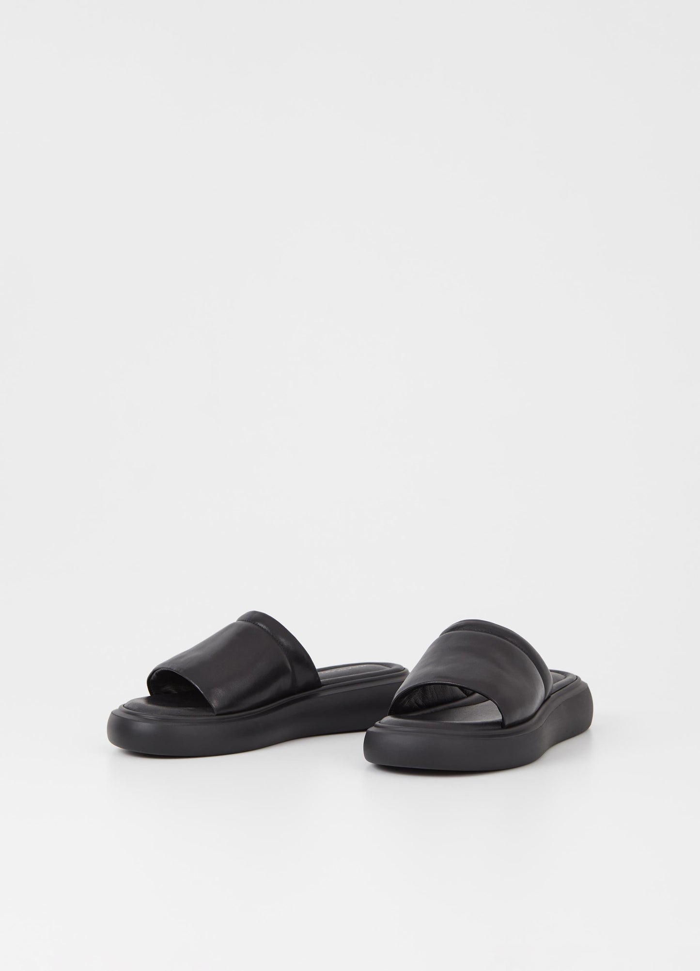 Mules en cuir certifié | Noir "blenda black"