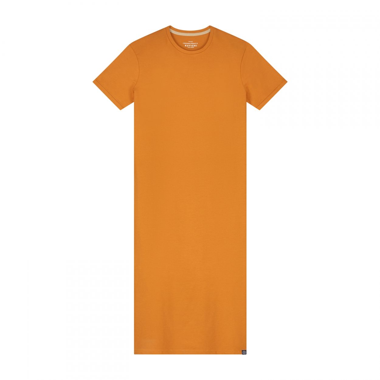 Robe longue orange en modal et coton bio - brandy dress - inca desert