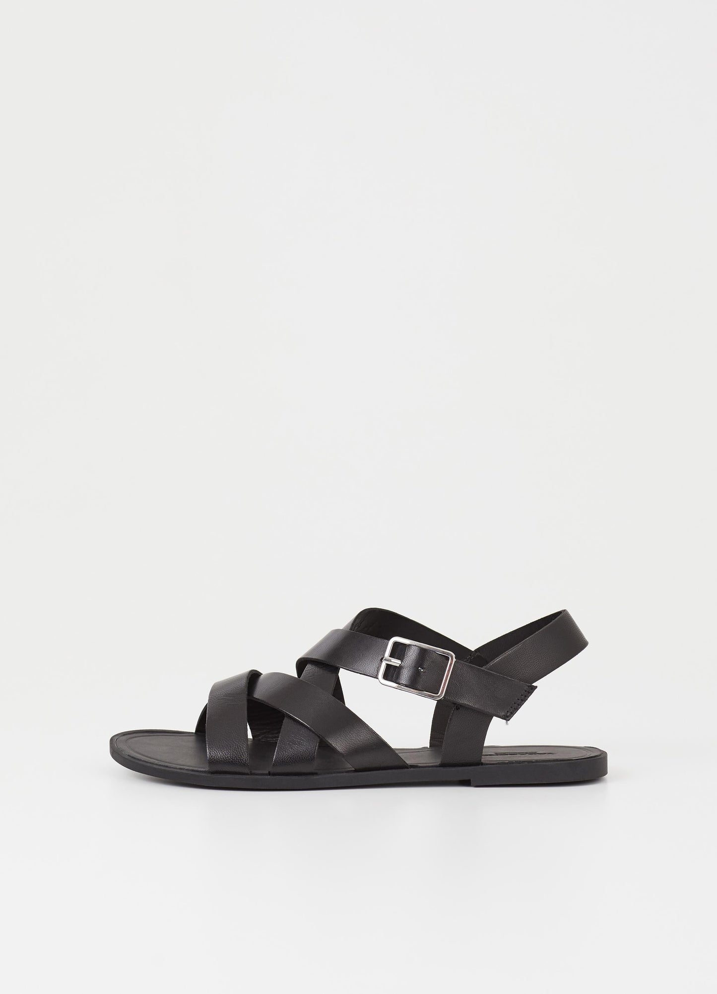 Sandales à brides en cuir certifié | Noir "tia 2.0 black"