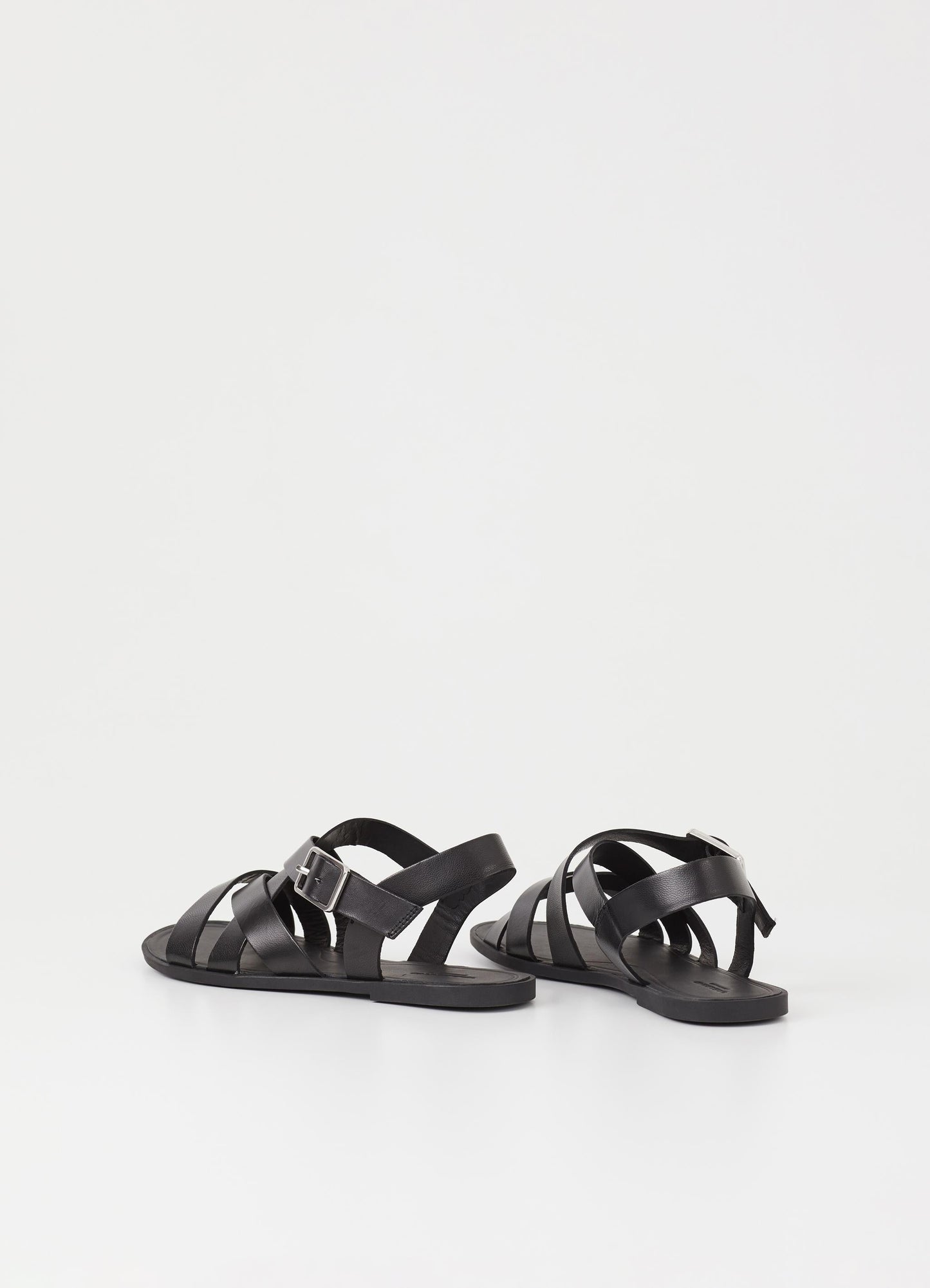 Sandales à brides en cuir certifié | Noir "tia 2.0 black"