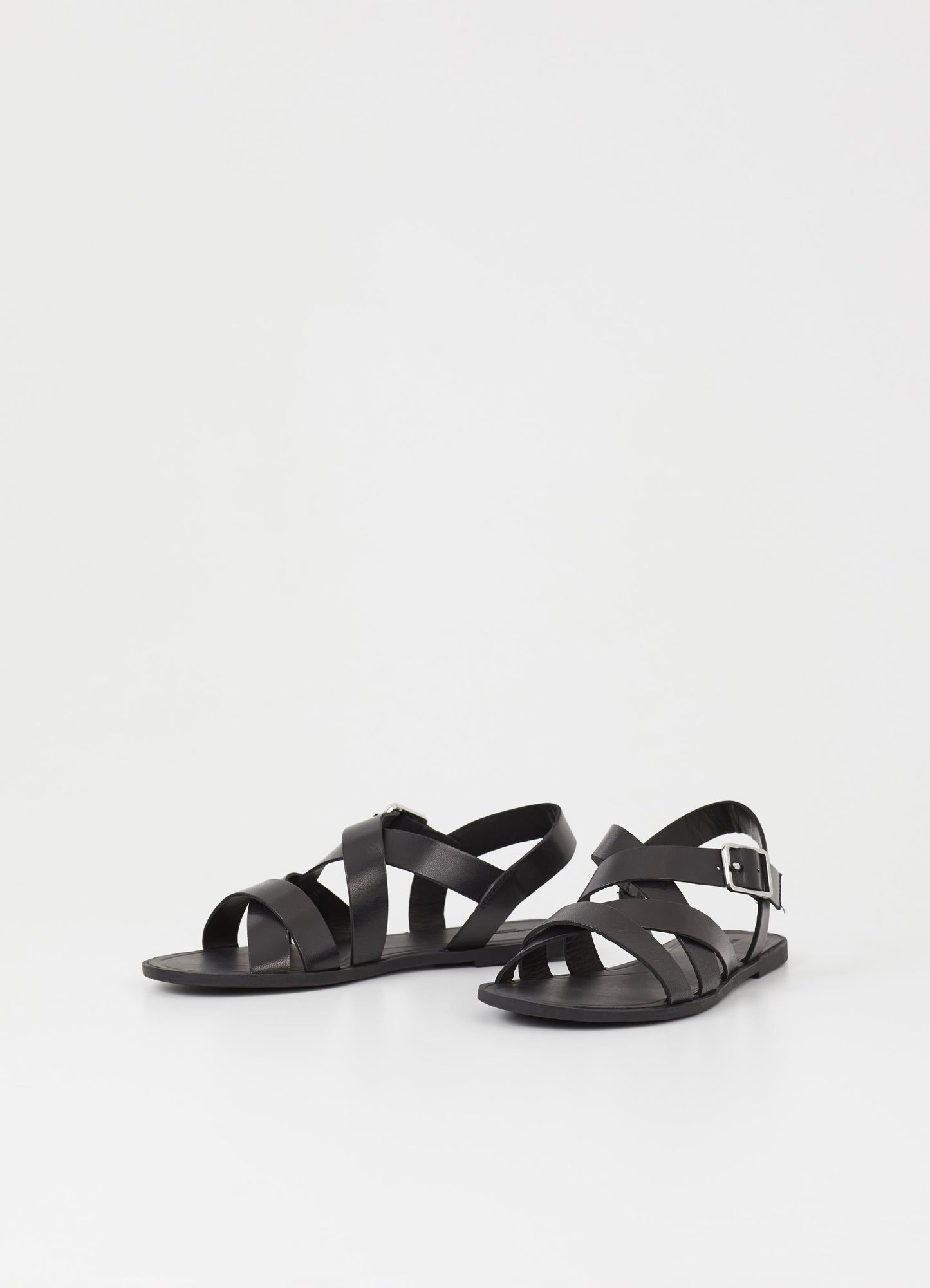 Sandales à brides en cuir certifié | Noir "tia 2.0 black"
