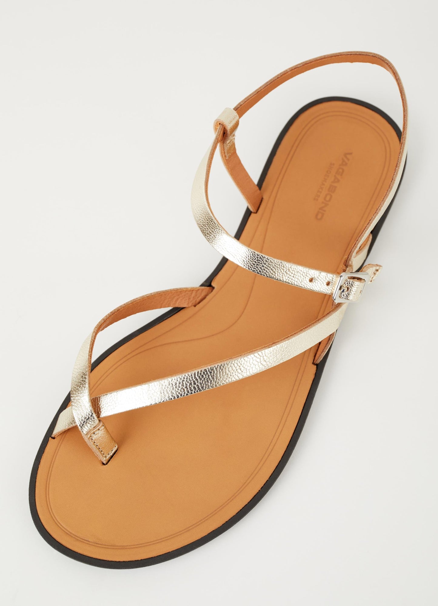 Sandales en cuir certifié | dorées "tia 2.0 gold"