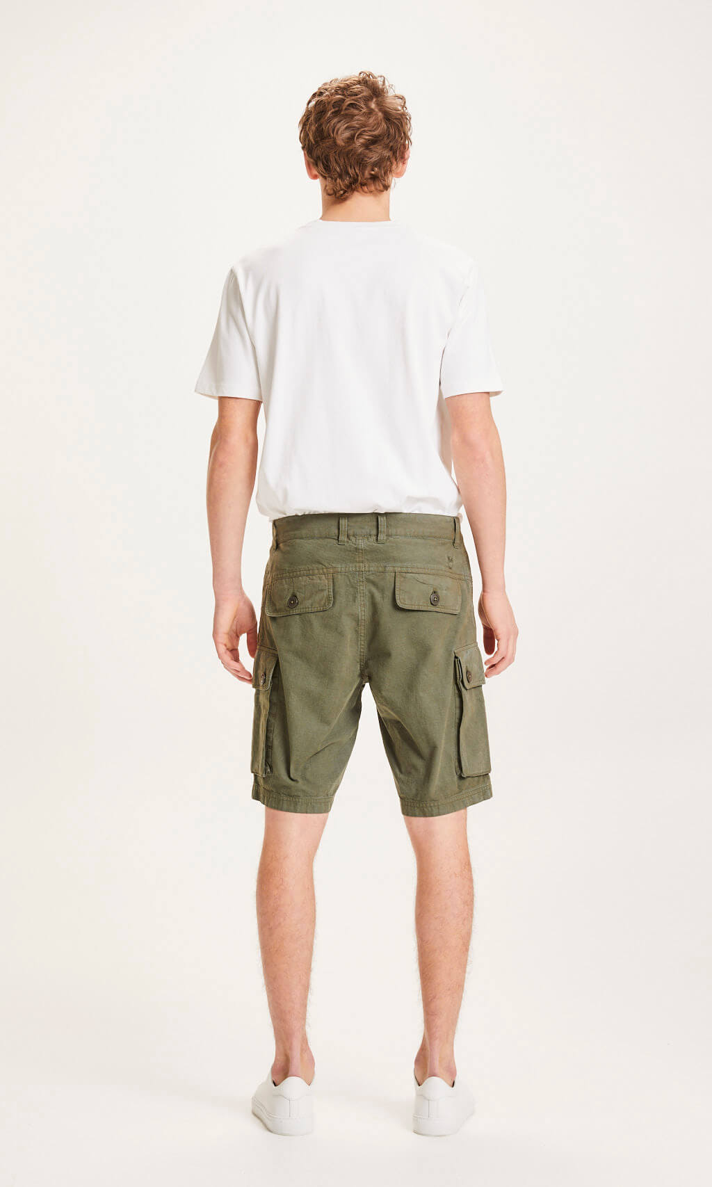 Short cargo vert forêt en coton bio - trek