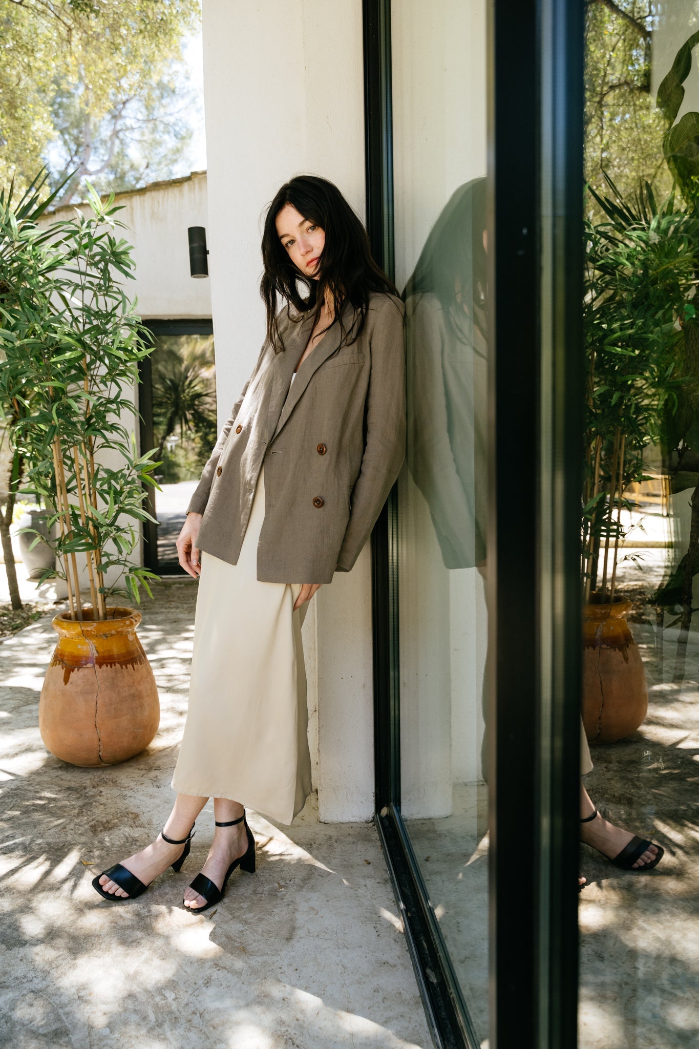 Blazer en lin | vert "diana bungee cord"