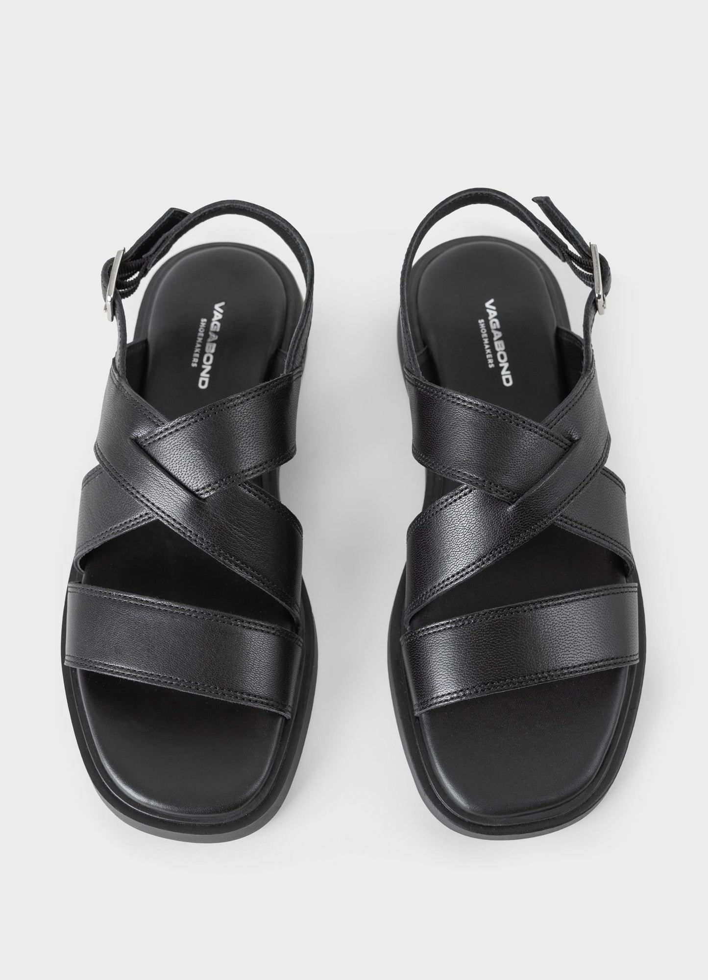 Sandales à brides en cuir certifié | Noir "connie black"