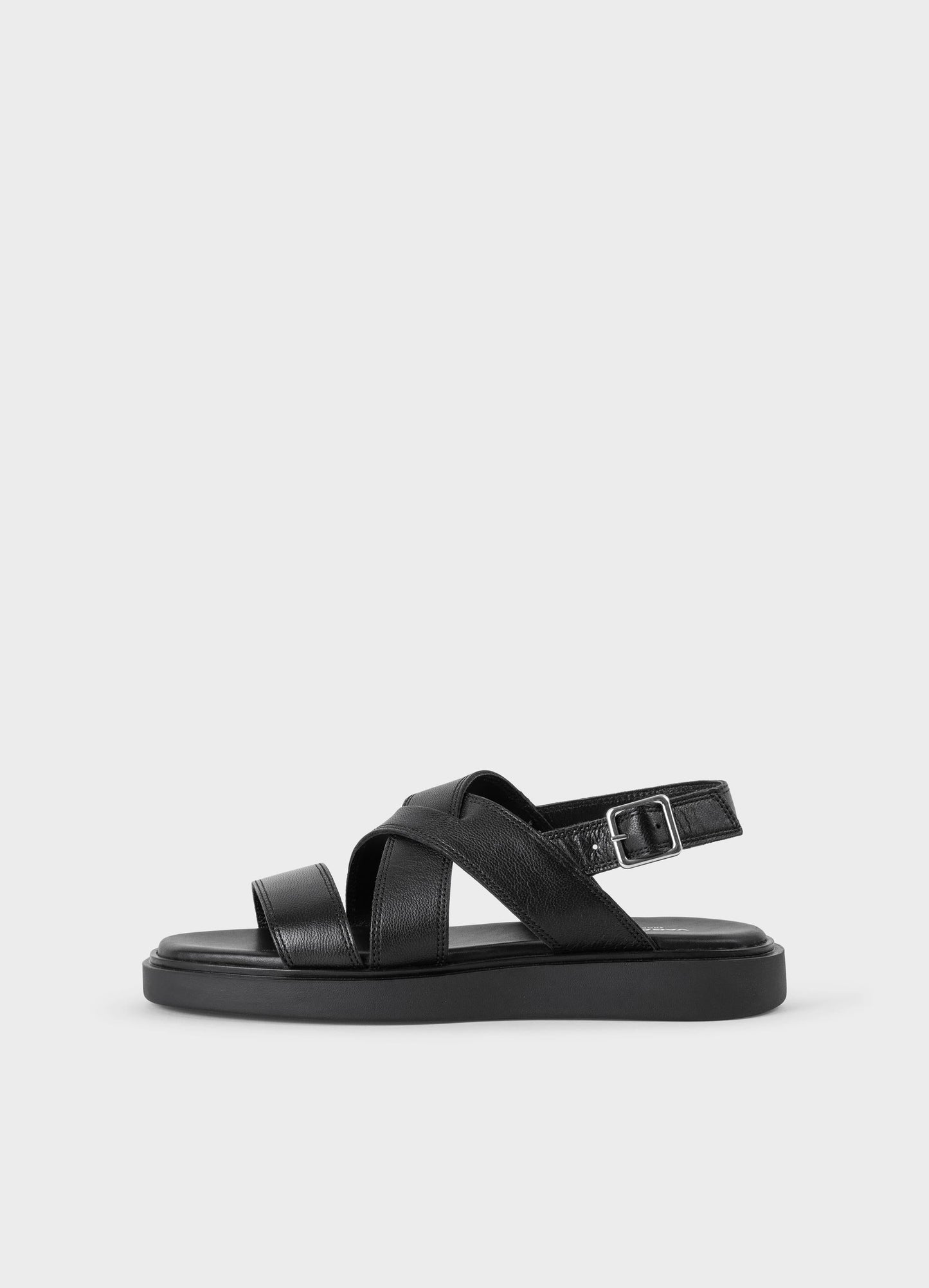 Sandales à brides en cuir certifié | Noir "connie black"