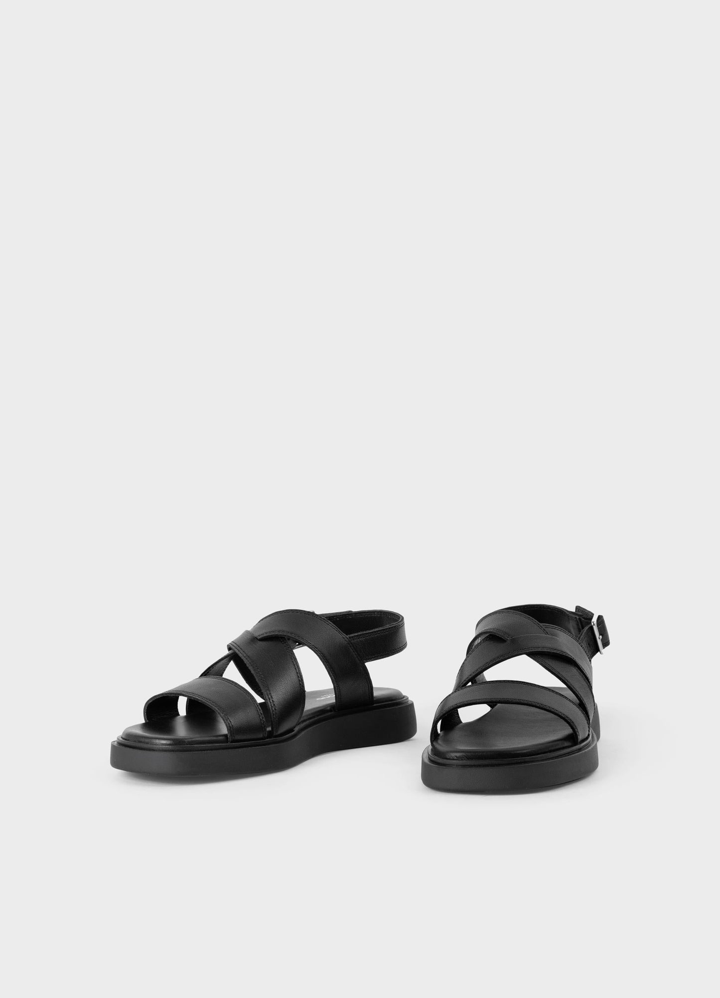 Sandales à brides en cuir certifié | Noir "connie black"