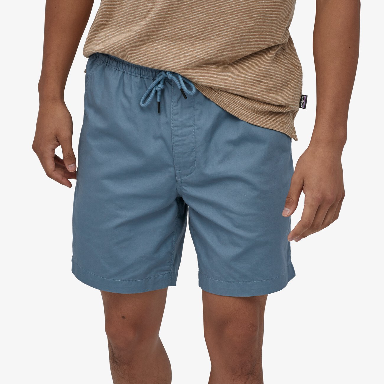 Short bleu en coton bio et chanvre