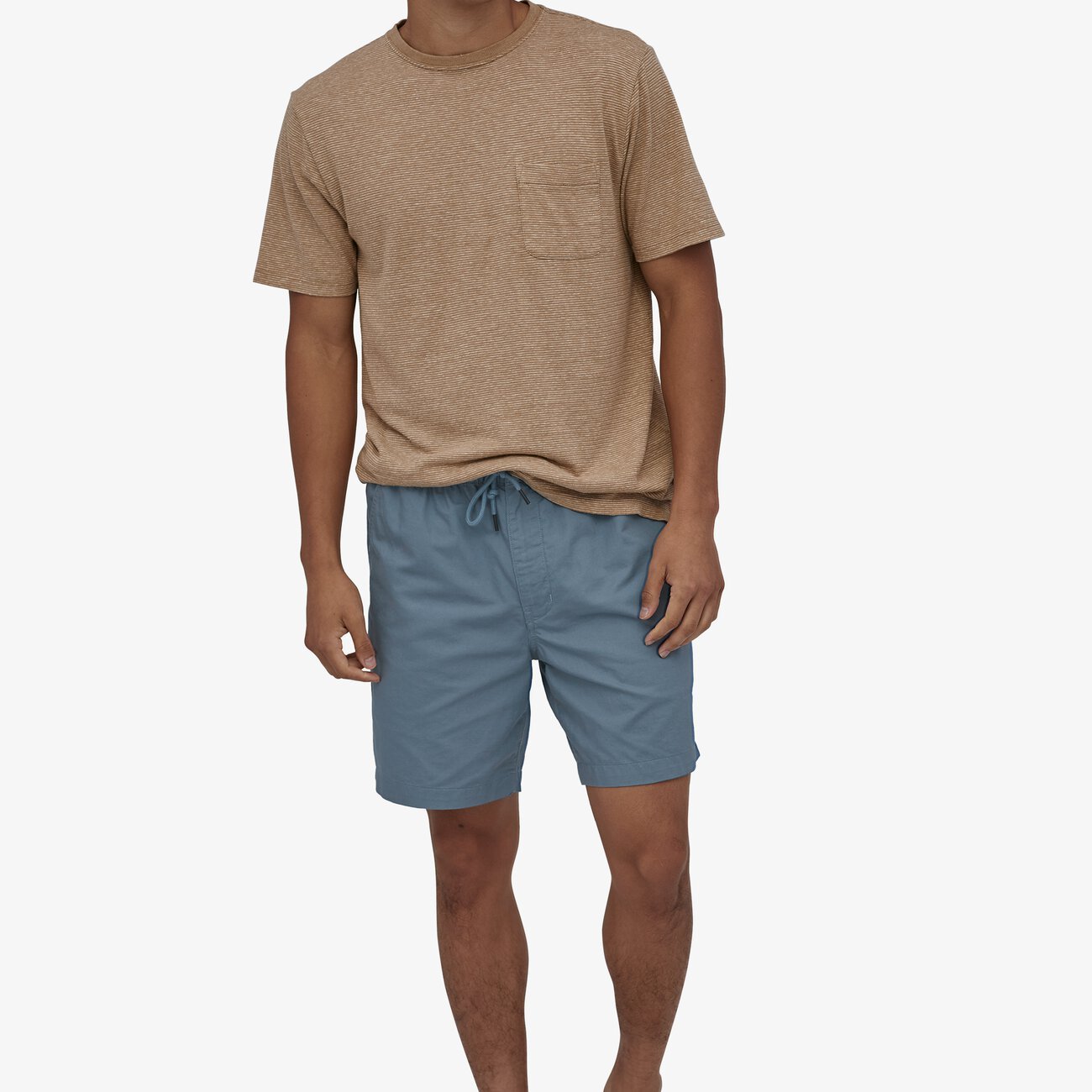 Short bleu en coton bio et chanvre