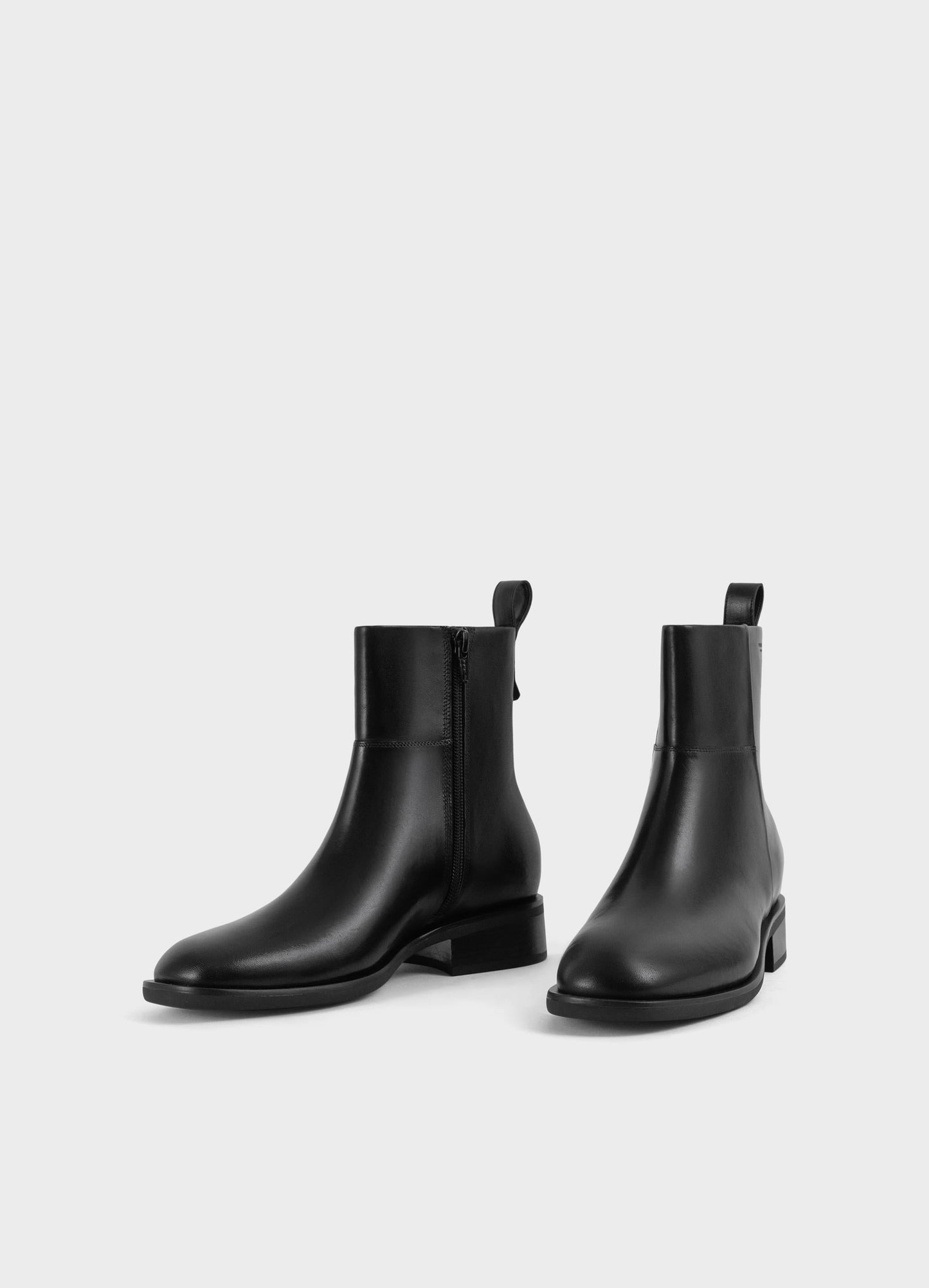 Bottines en cuir certifié | noir "sheila - black"