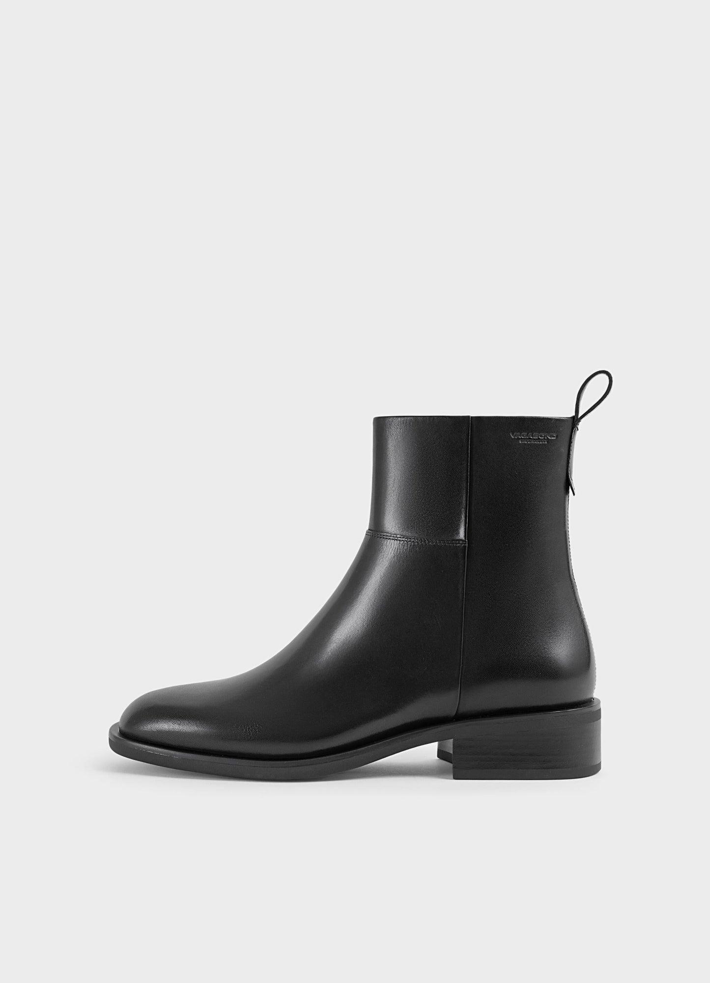 Bottines en cuir certifié | noir "sheila - black"