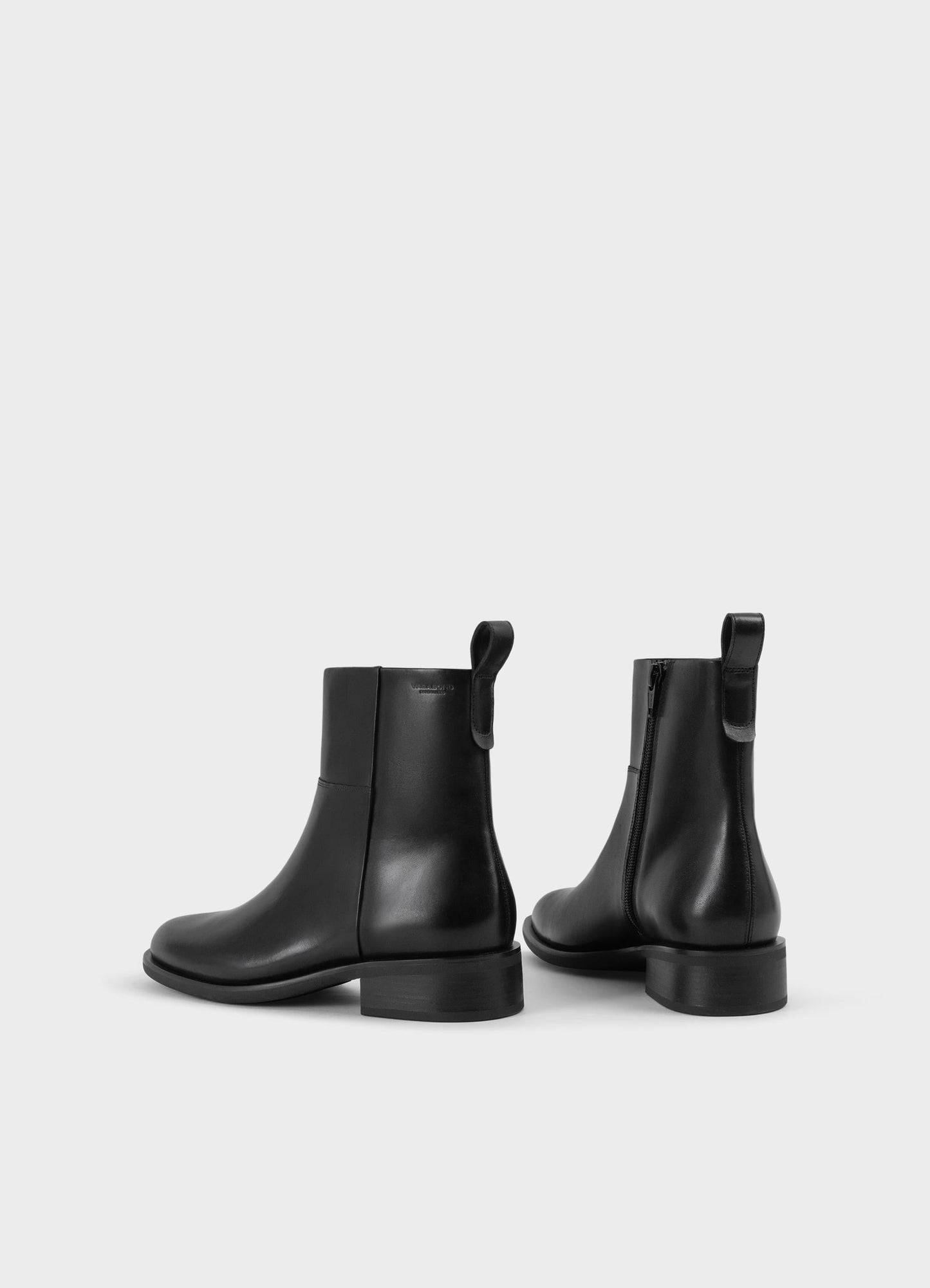 Bottines en cuir certifié | noir "sheila - black"