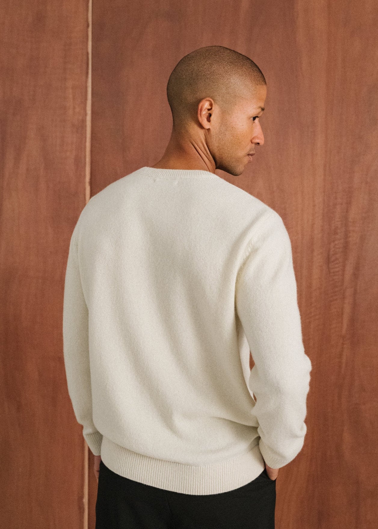 Pull en laine mérinos recyclée | écru