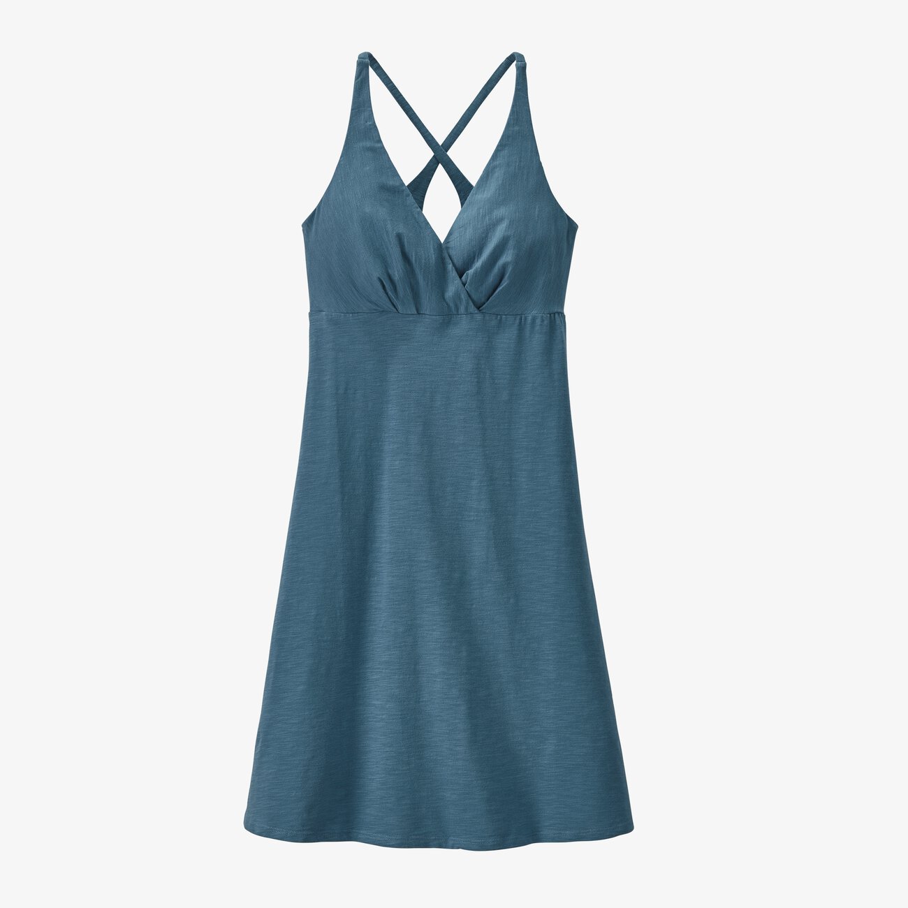 Robe unie bleue en coton bio - Amber Dawn