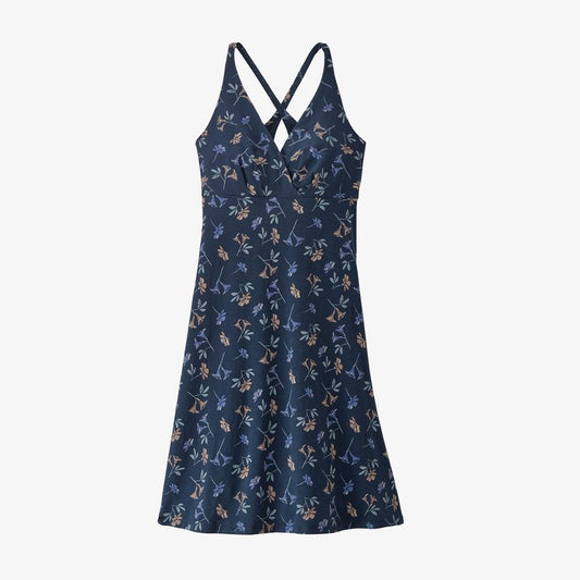 Robe imprimée marine en coton bio - Amber Dawn