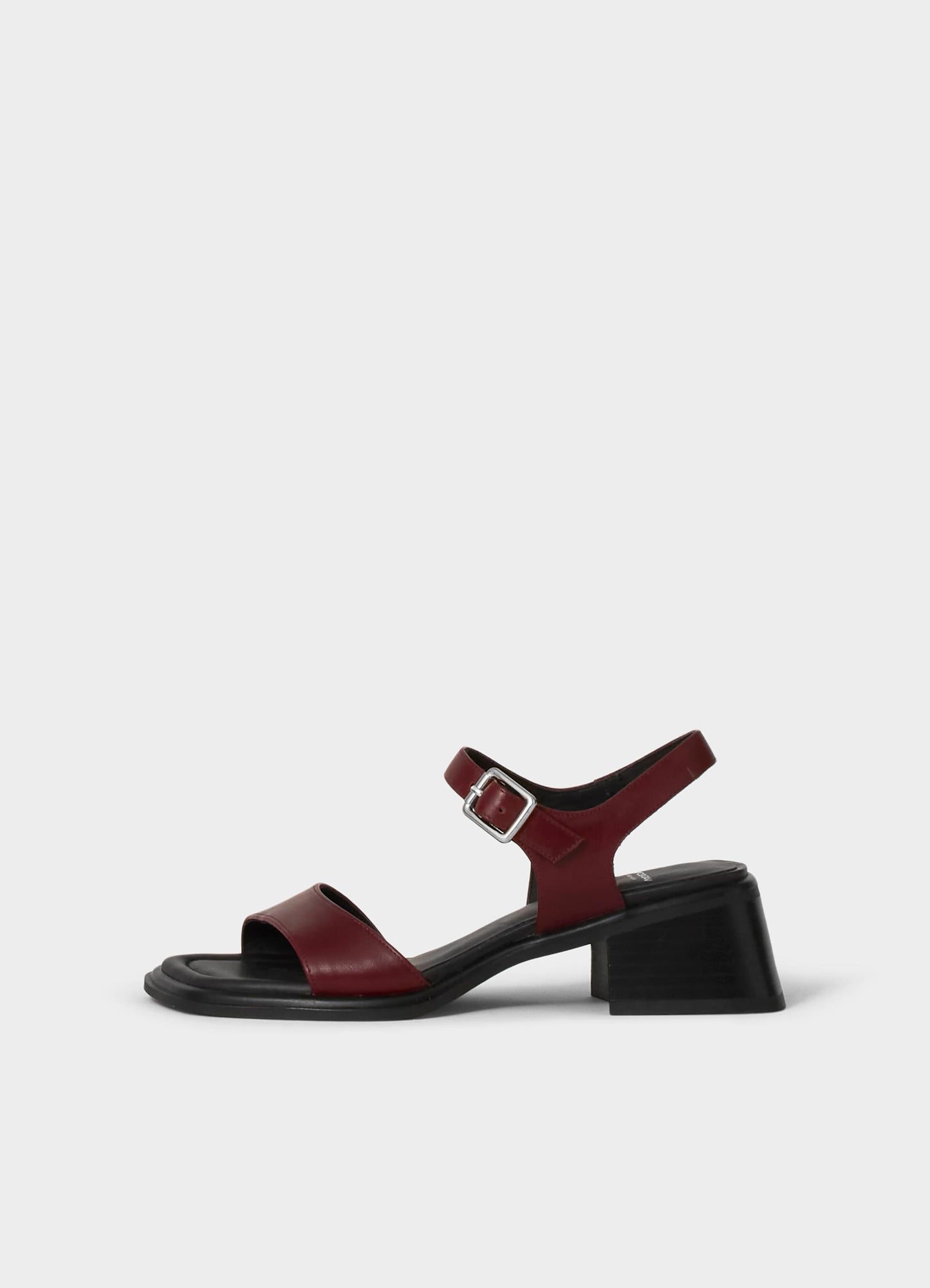 Sandales en cuir certifié | rouge “ines - cherry”