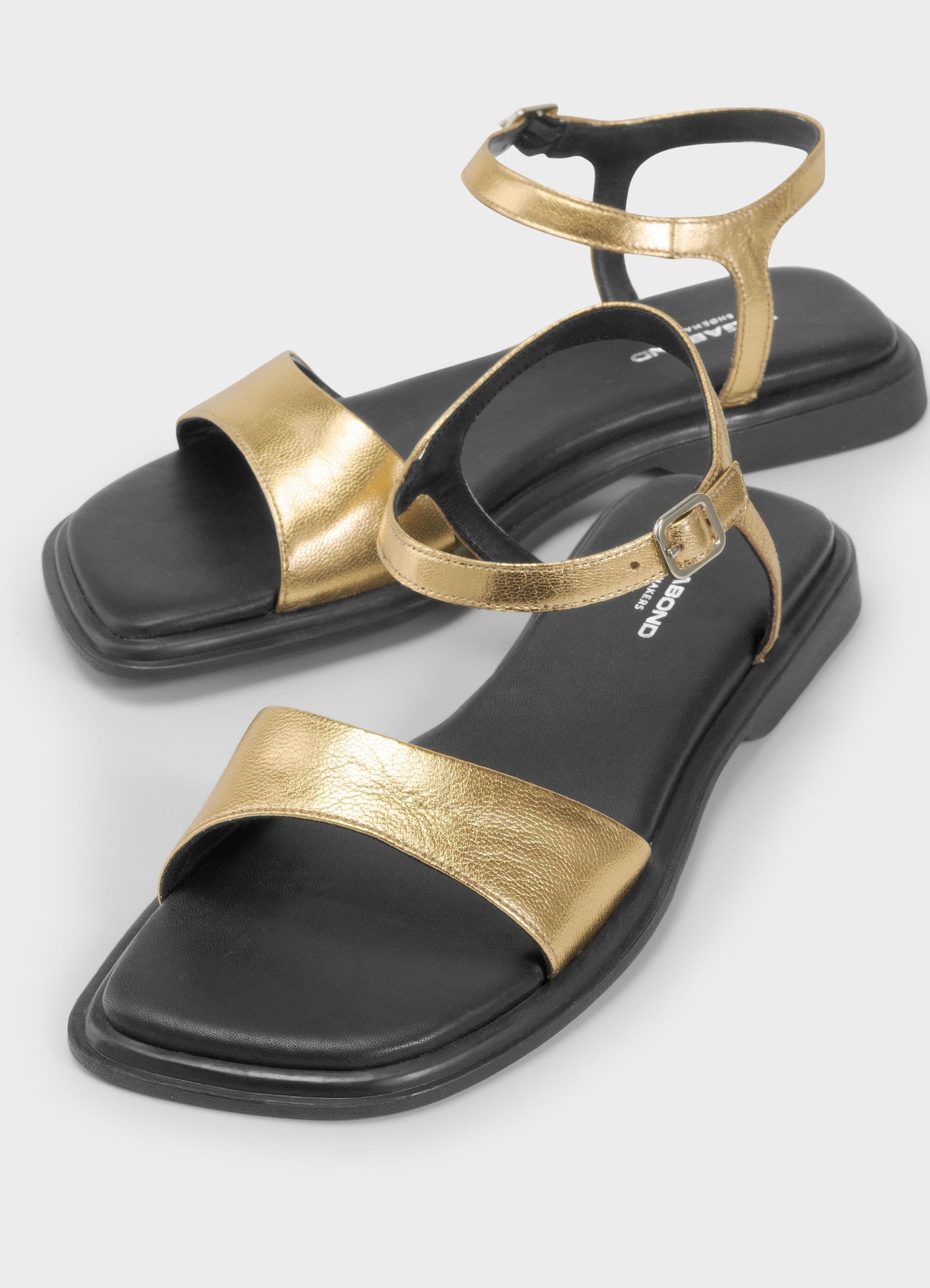 Sandales en cuir certifié | doré "Izzy - gold"