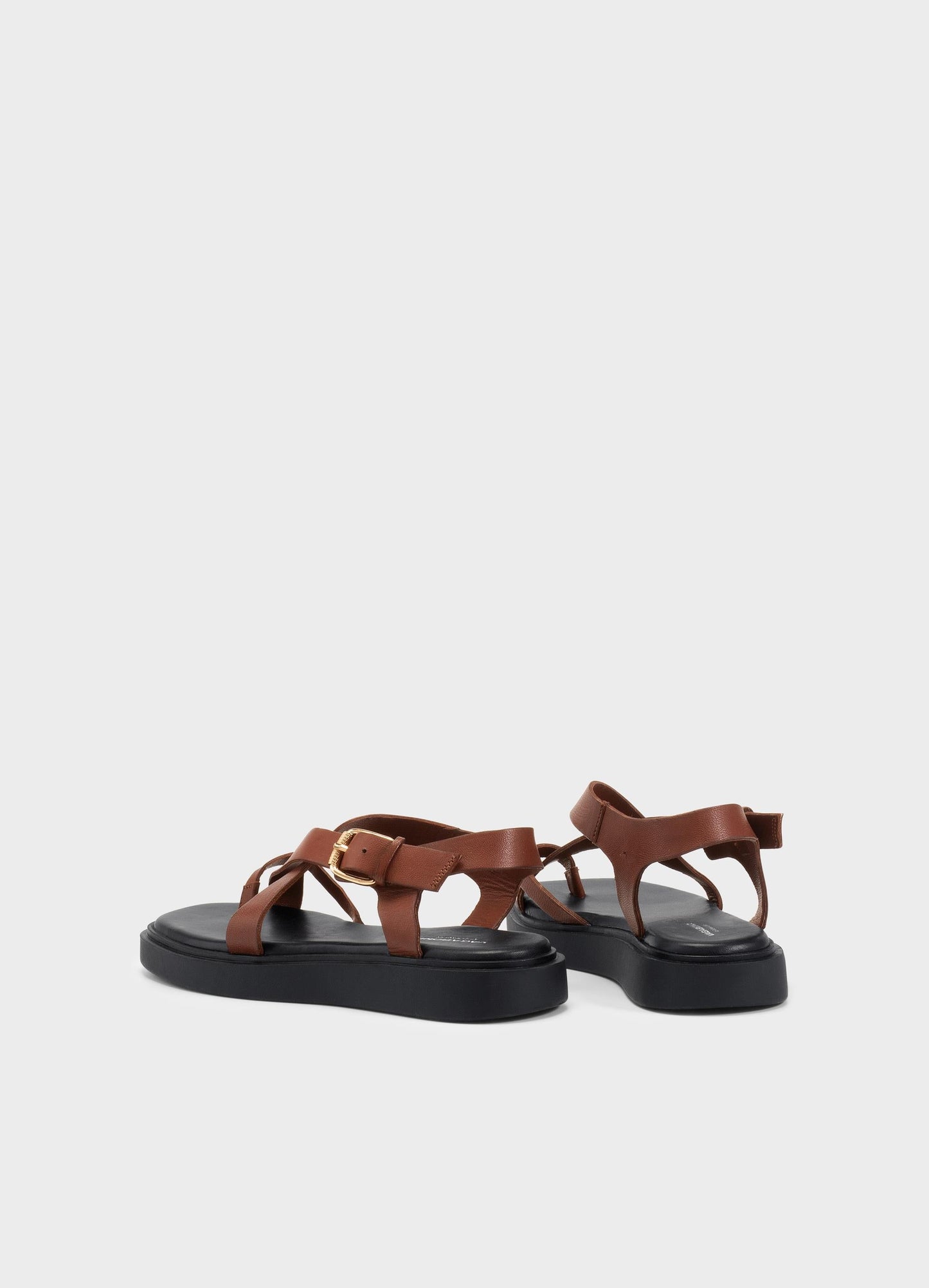Sandales en cuir sans chrome certifié | marron "connie - cognac"