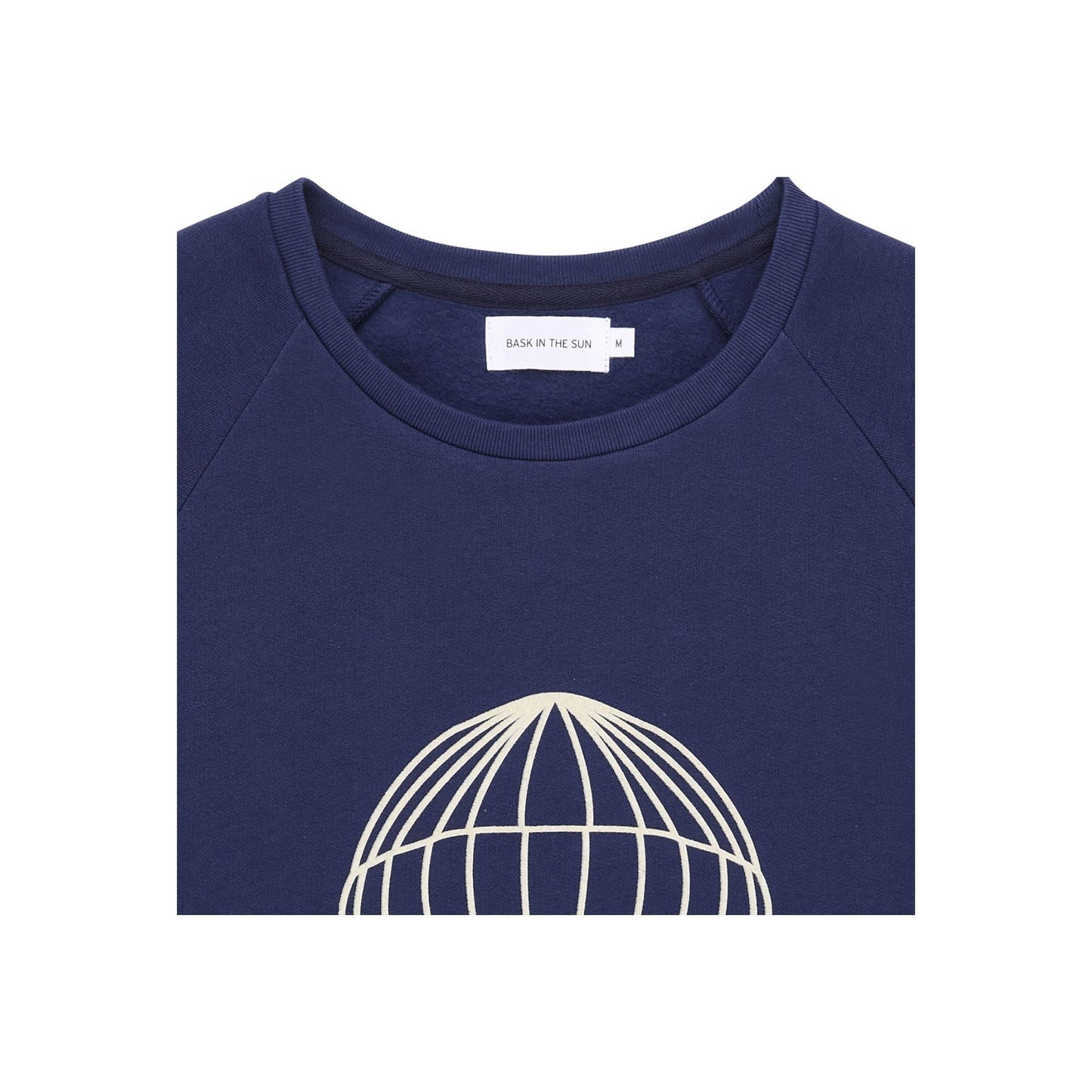 Sweat brodé en coton bio | bleu "navy to the sea sweat"