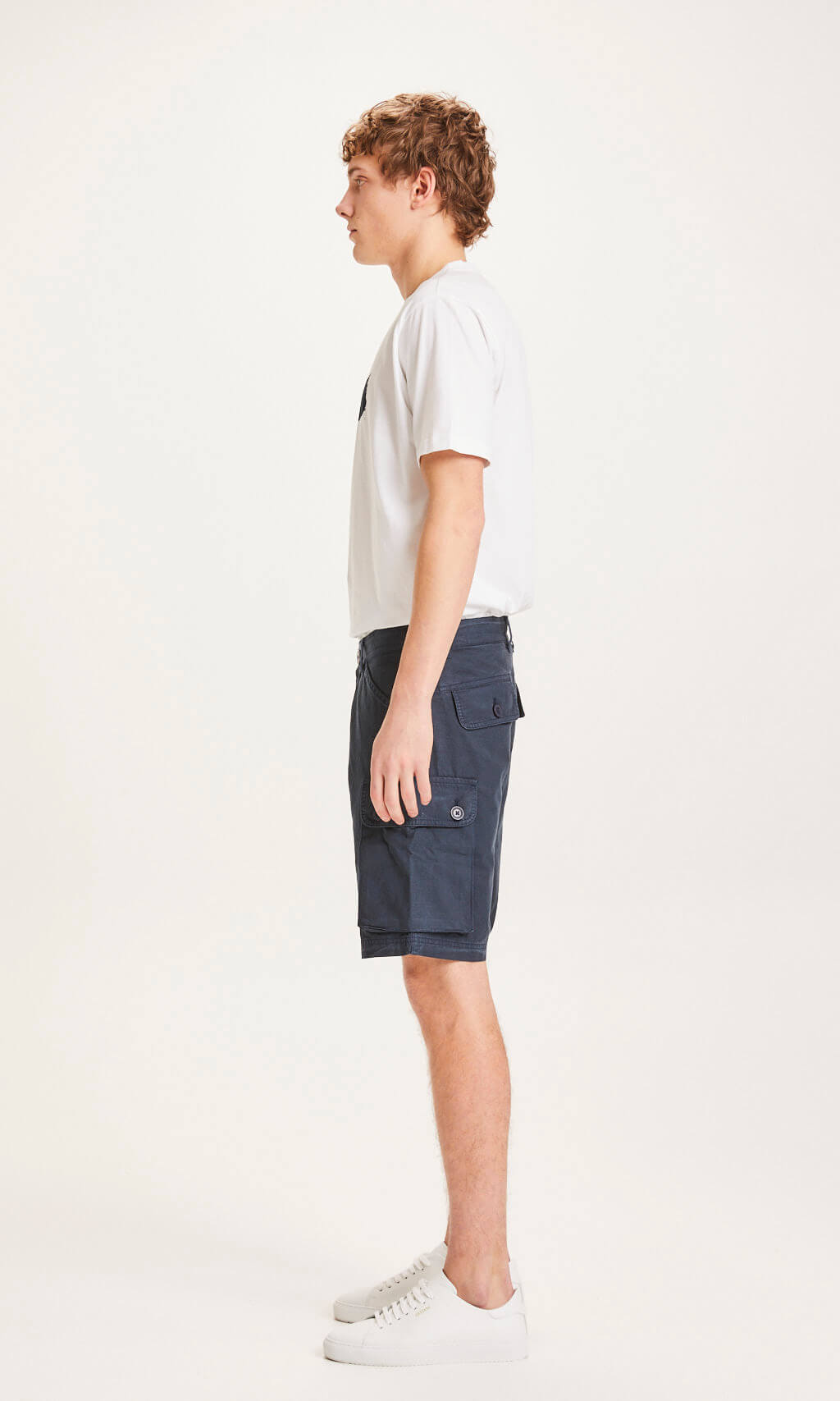 Short cargo bleu nuit en coton bio - trek