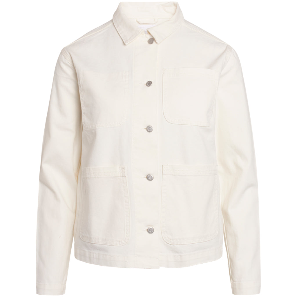 Veste blanche en coton biologique - CALANTHA workwear jacket star white