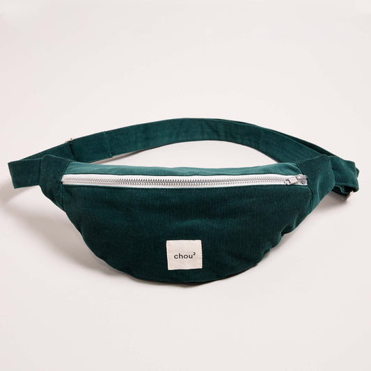 Banane en coton biologique | vert "banane en velours cotele vert foret - vert"