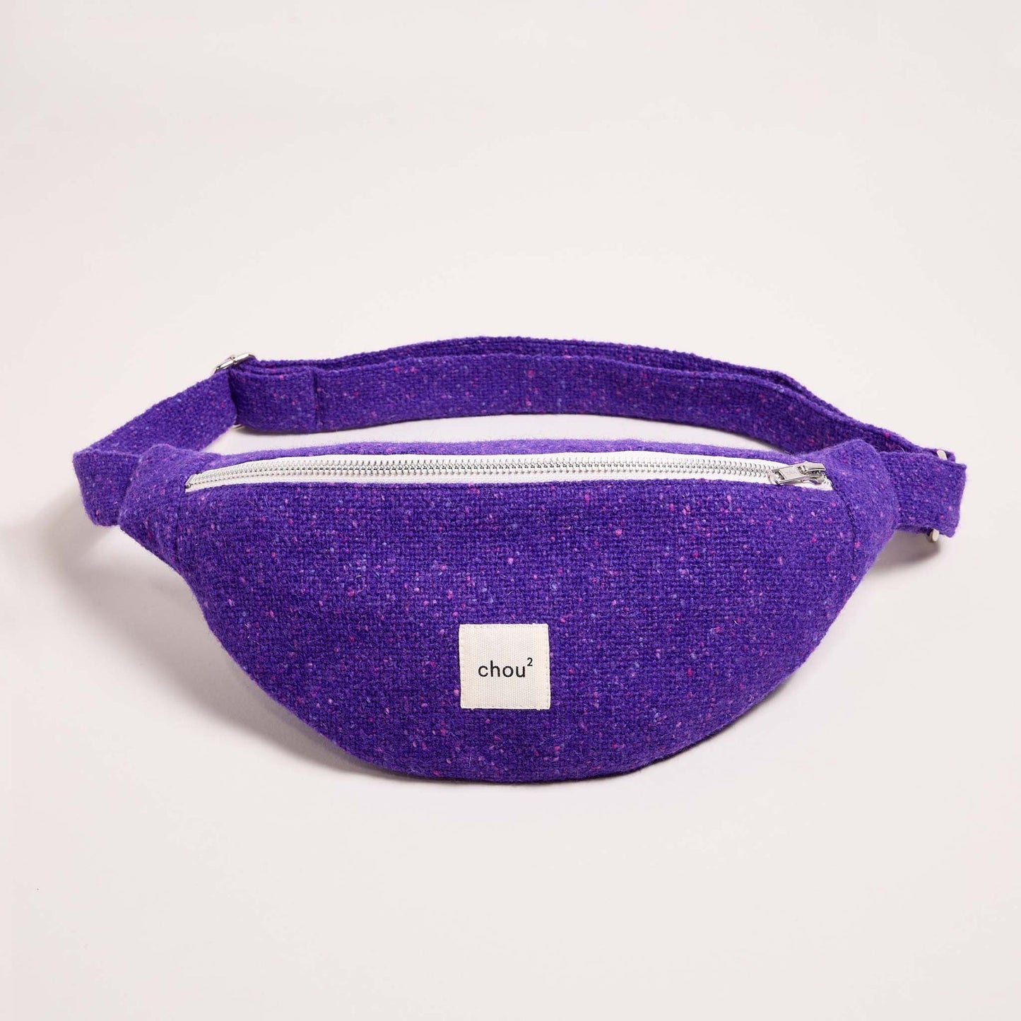 Banane en laine upcyclée | violet "banane en tweed violet - violet"