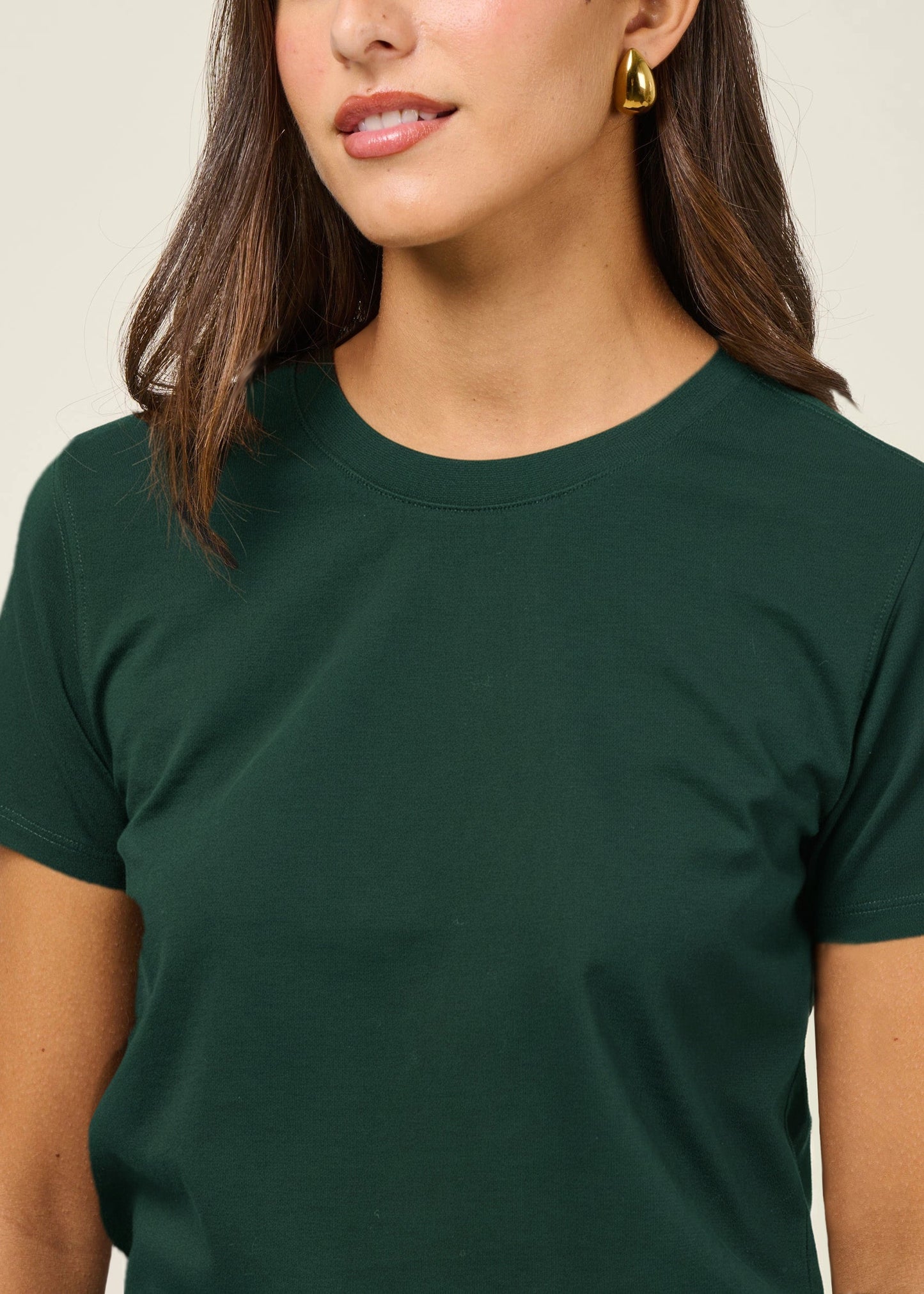 T-shirt classique en coton bio | vert forêt