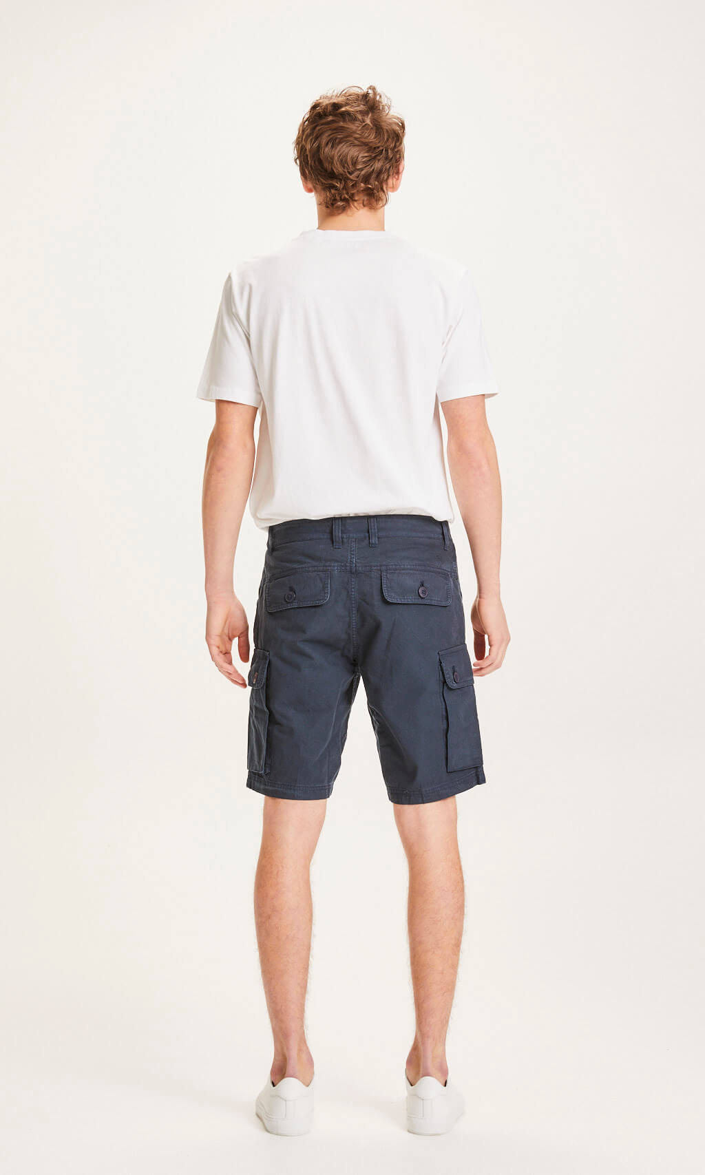 Short cargo bleu nuit en coton bio - trek