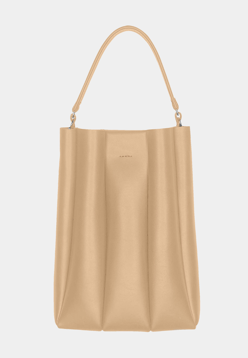 Sac à main beige en recyclé - small shell beige