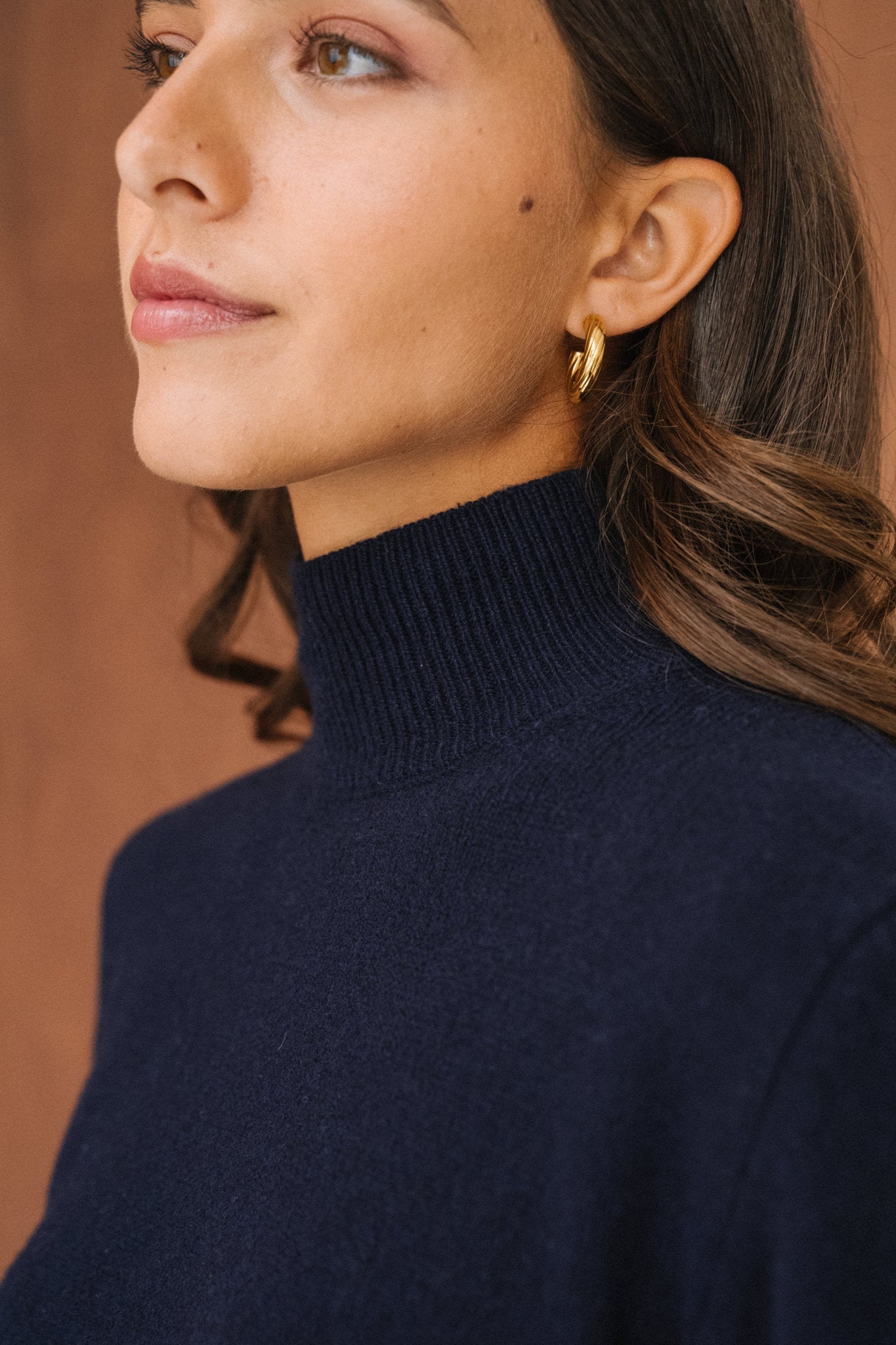 Pull en cachemire recyclé | marine "ada - blu mora"