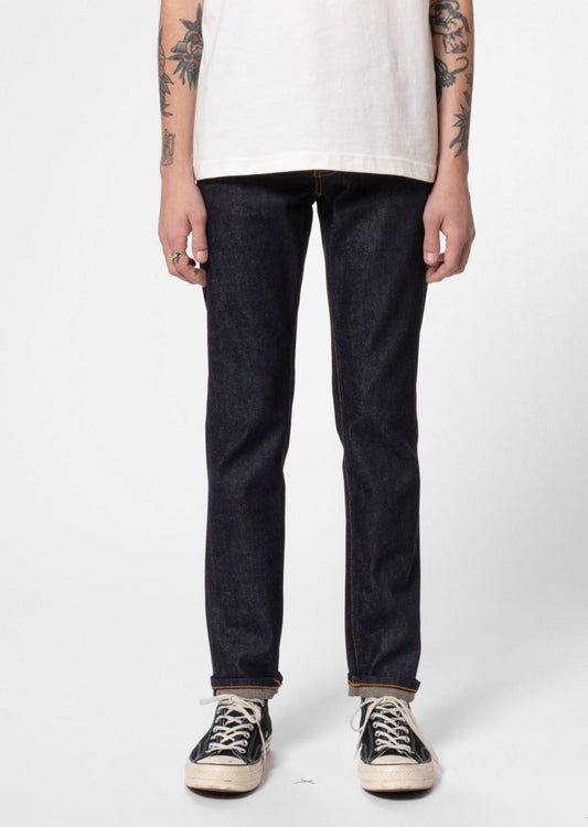 Jean slim en coton bio | Indigo selvage "lean dean dry true selvage"