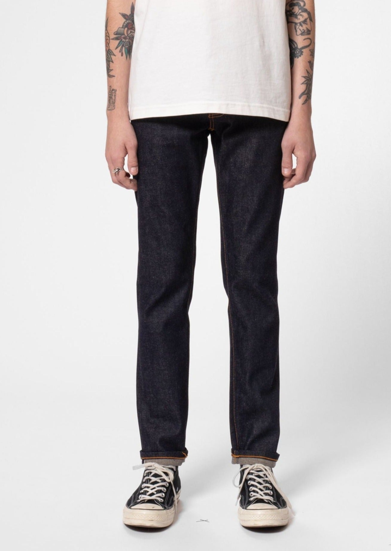 Jean slim en coton bio | Indigo selvage 'lean dean dry true selvage'