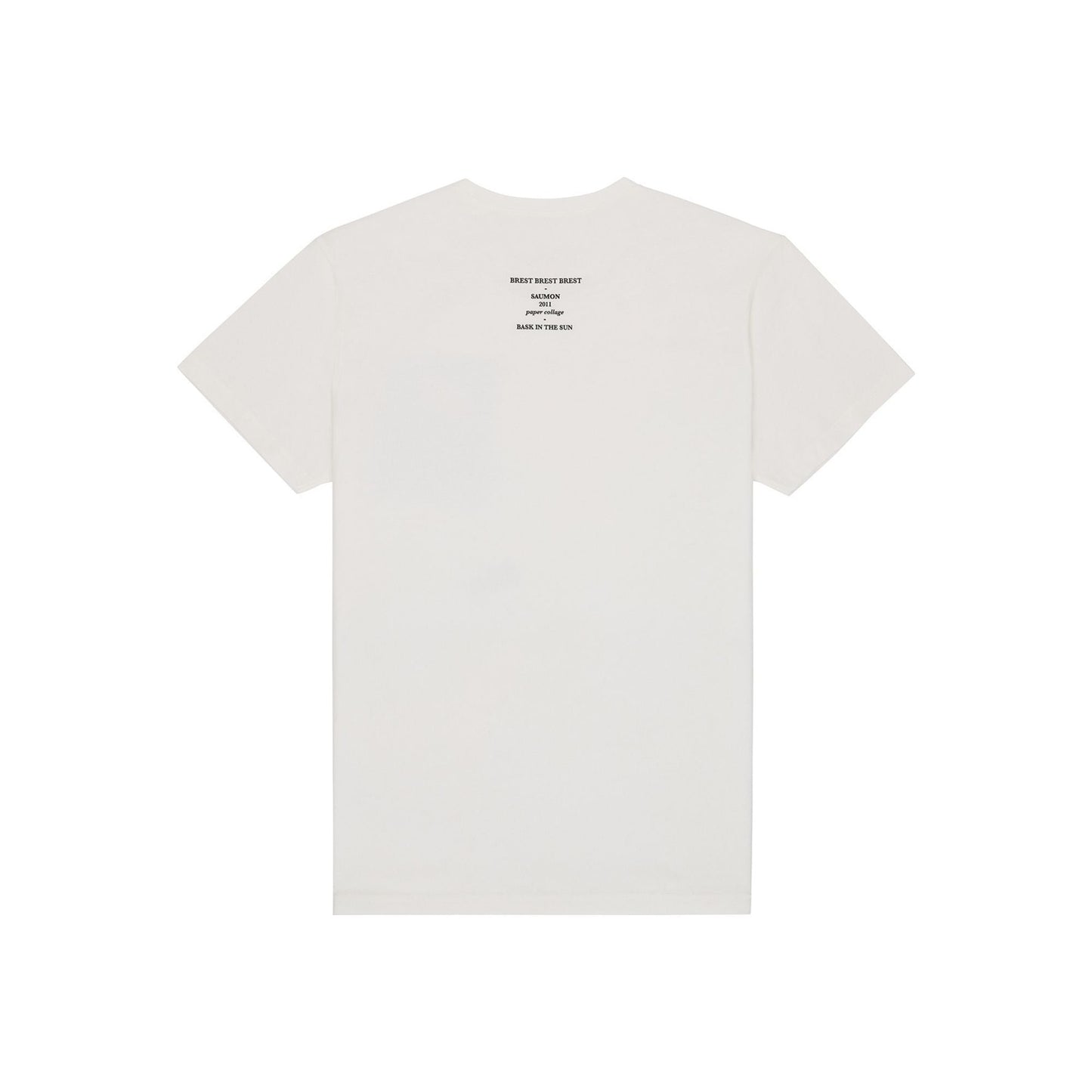 T-shirt imprimé en coton bio | blan "natural salmon tee"